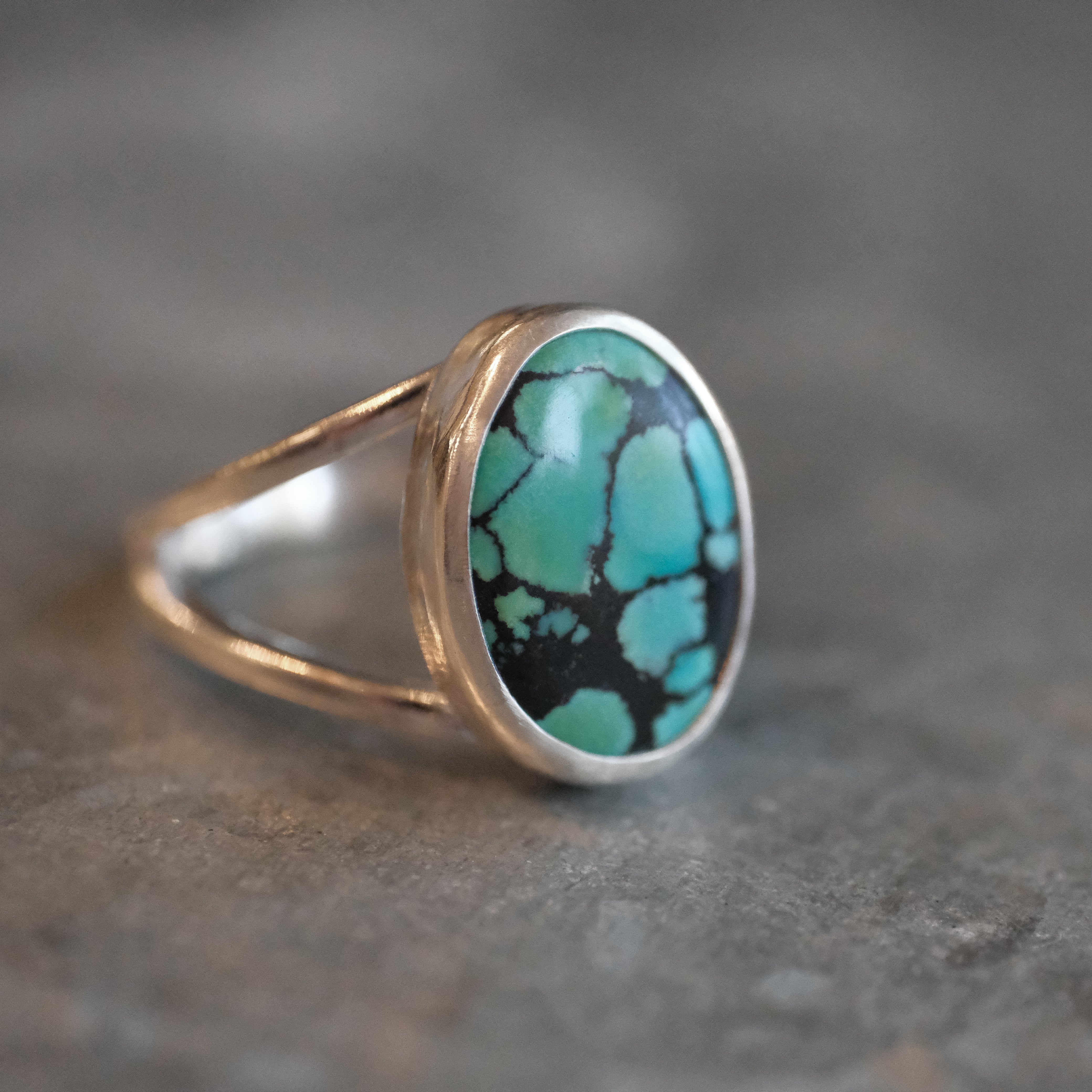 Hubei Turquoise Solo Ring (Size 7.5) - One of a Kind