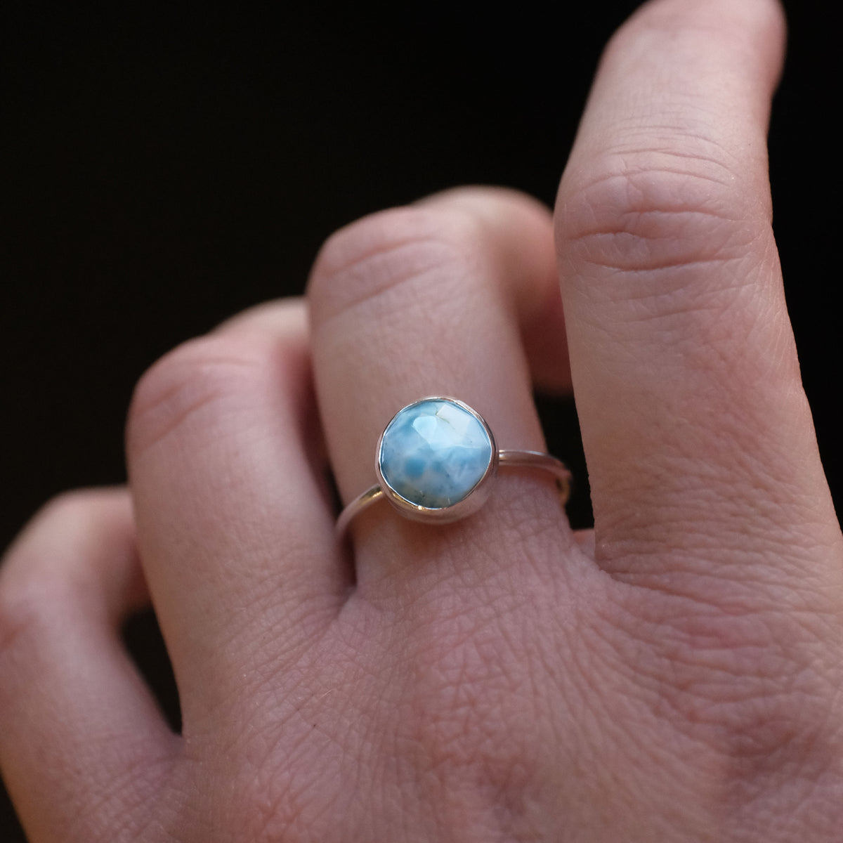 Larimar Chiquito Ring (Size 8) - One of a Kind