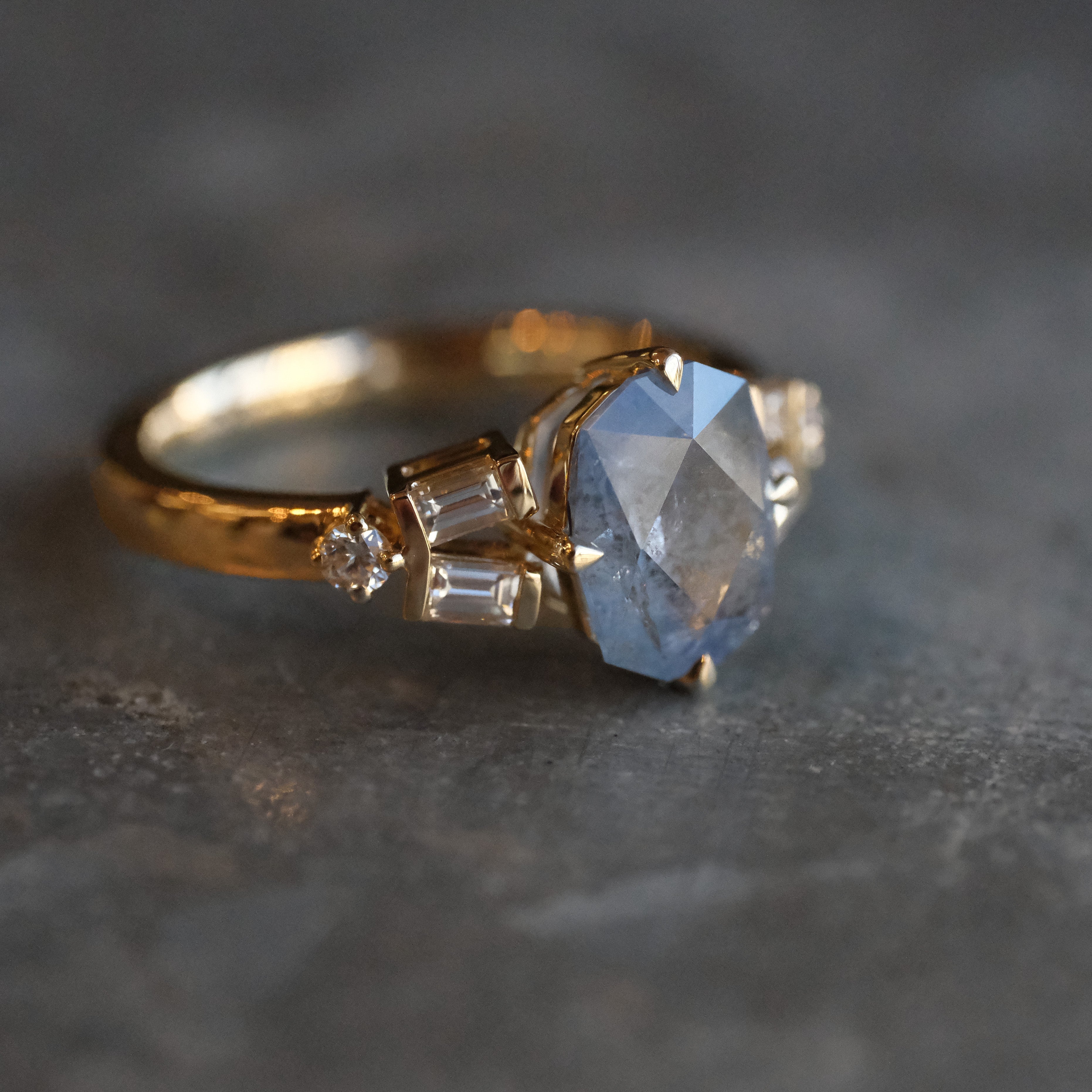 14k Umba Sapphire + Diamond Amana Ring - One of a Kind