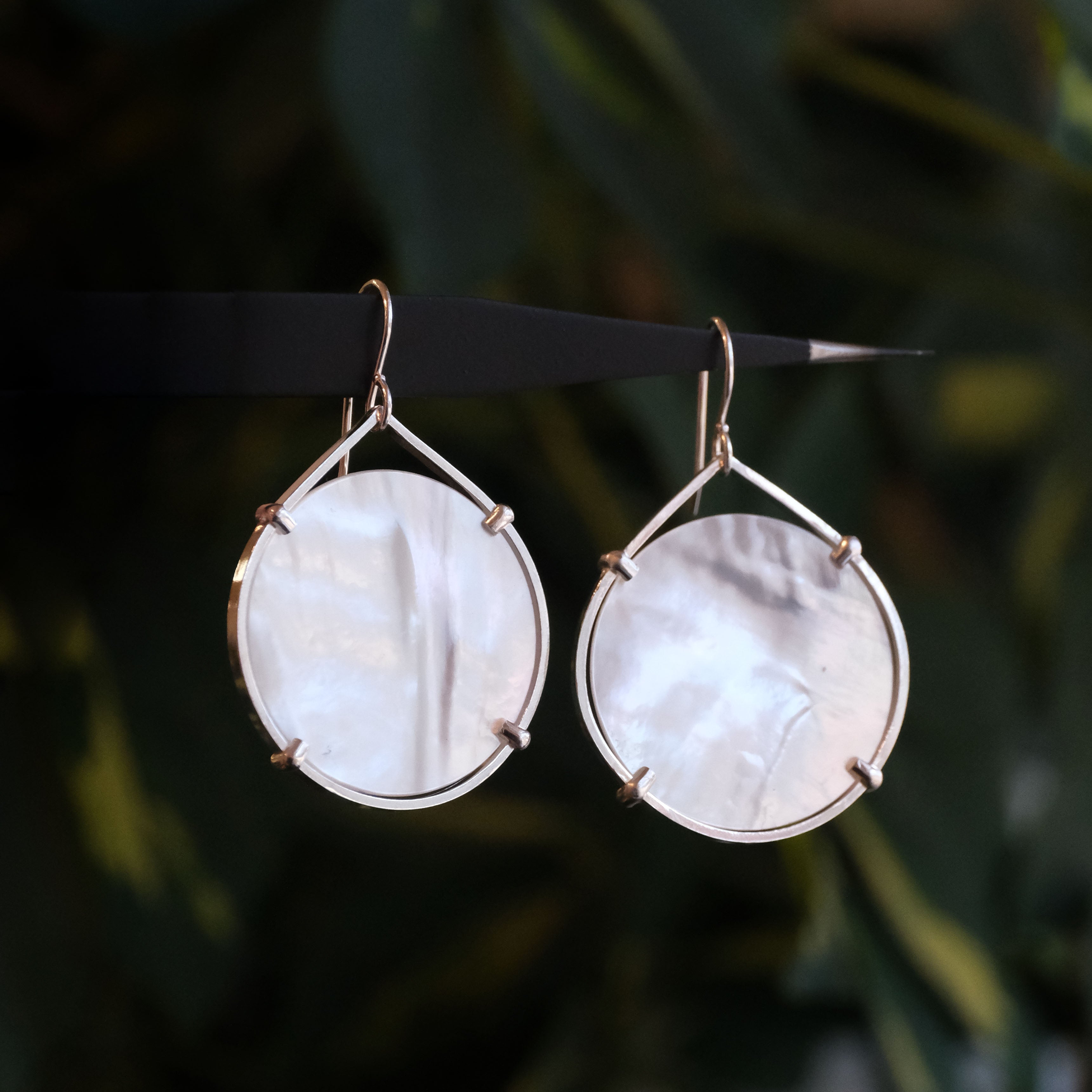 Mother of Pearl Splash Earrings