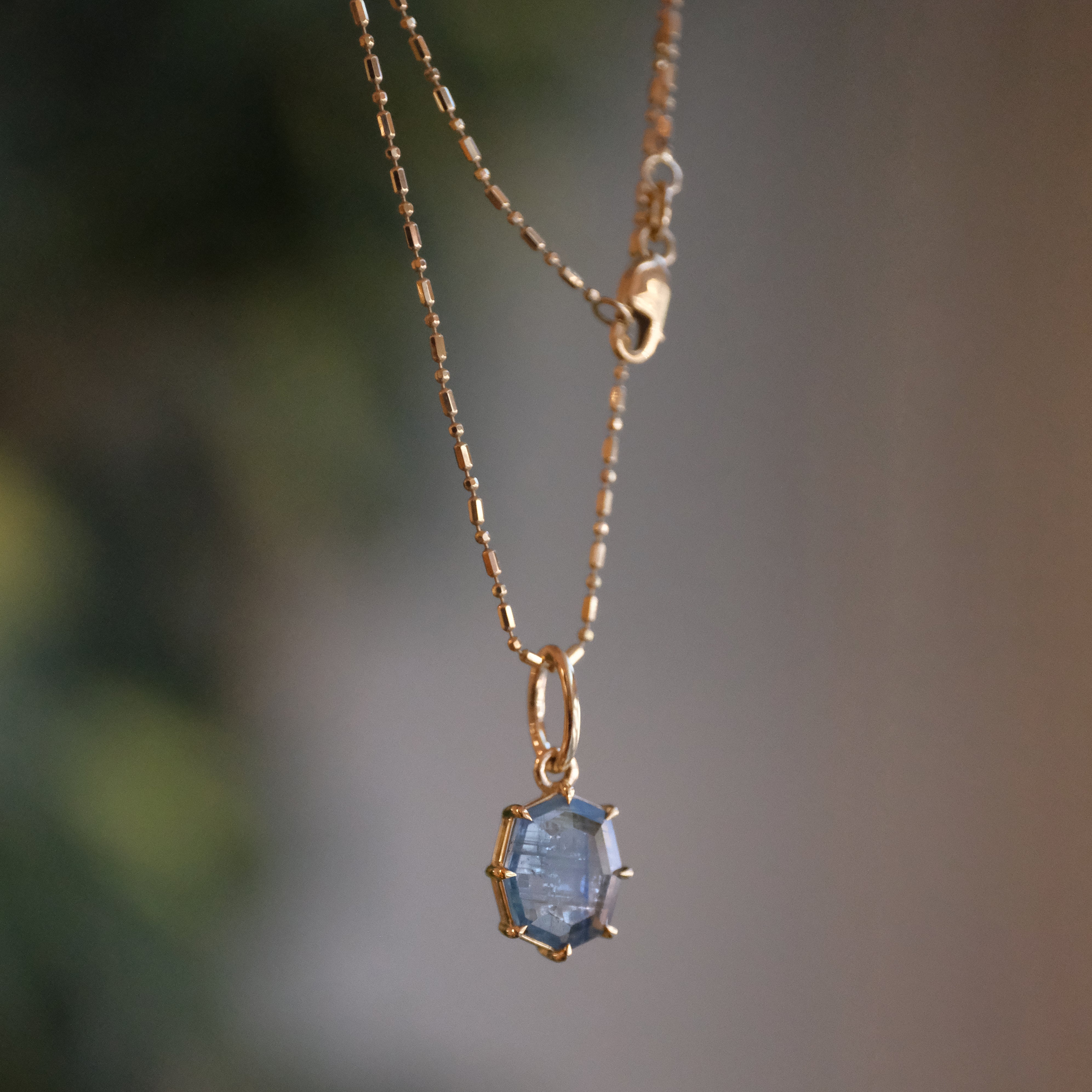 14k + Kyanite Planetae Necklace - One of a Kind