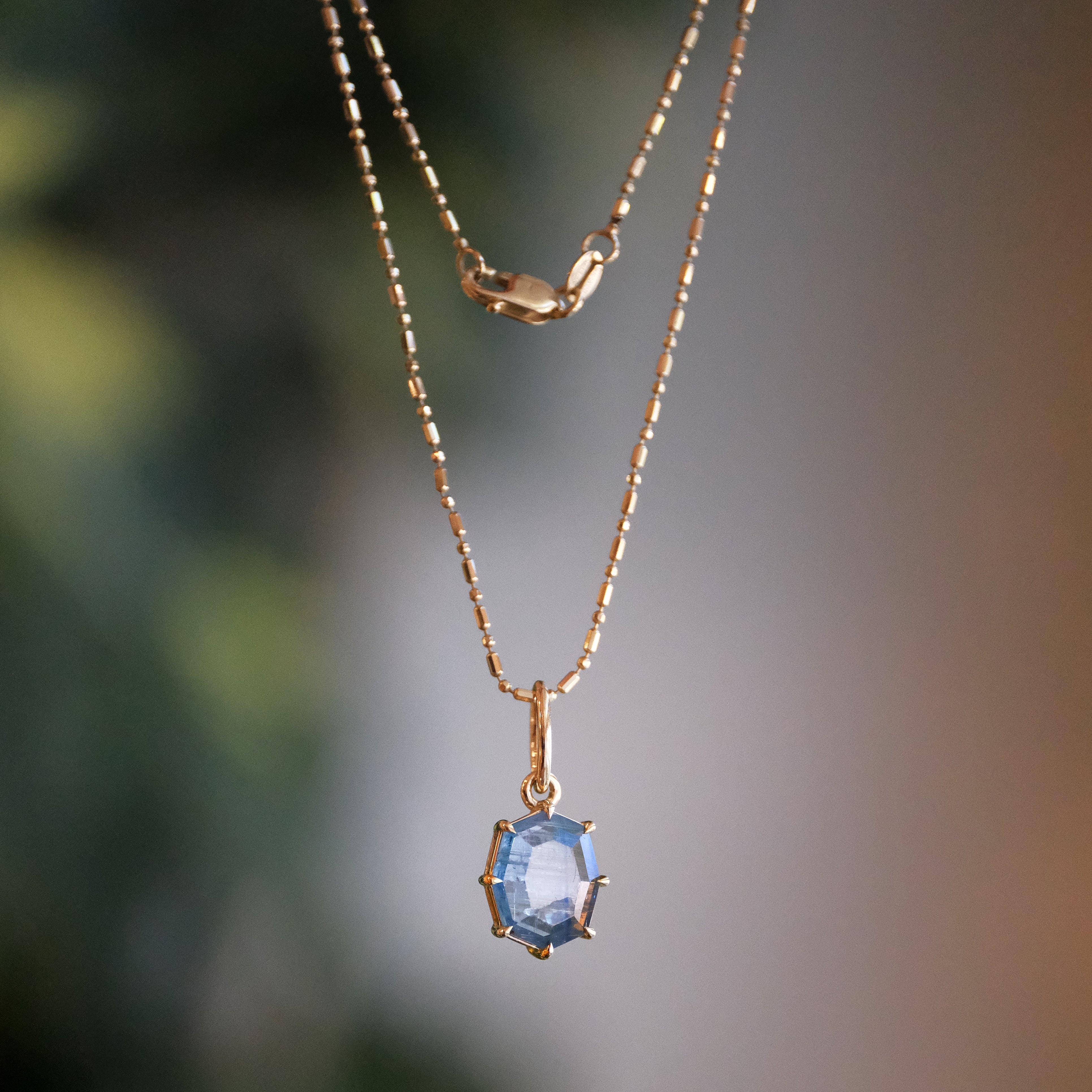 14k + Kyanite Planetae Necklace - One of a Kind