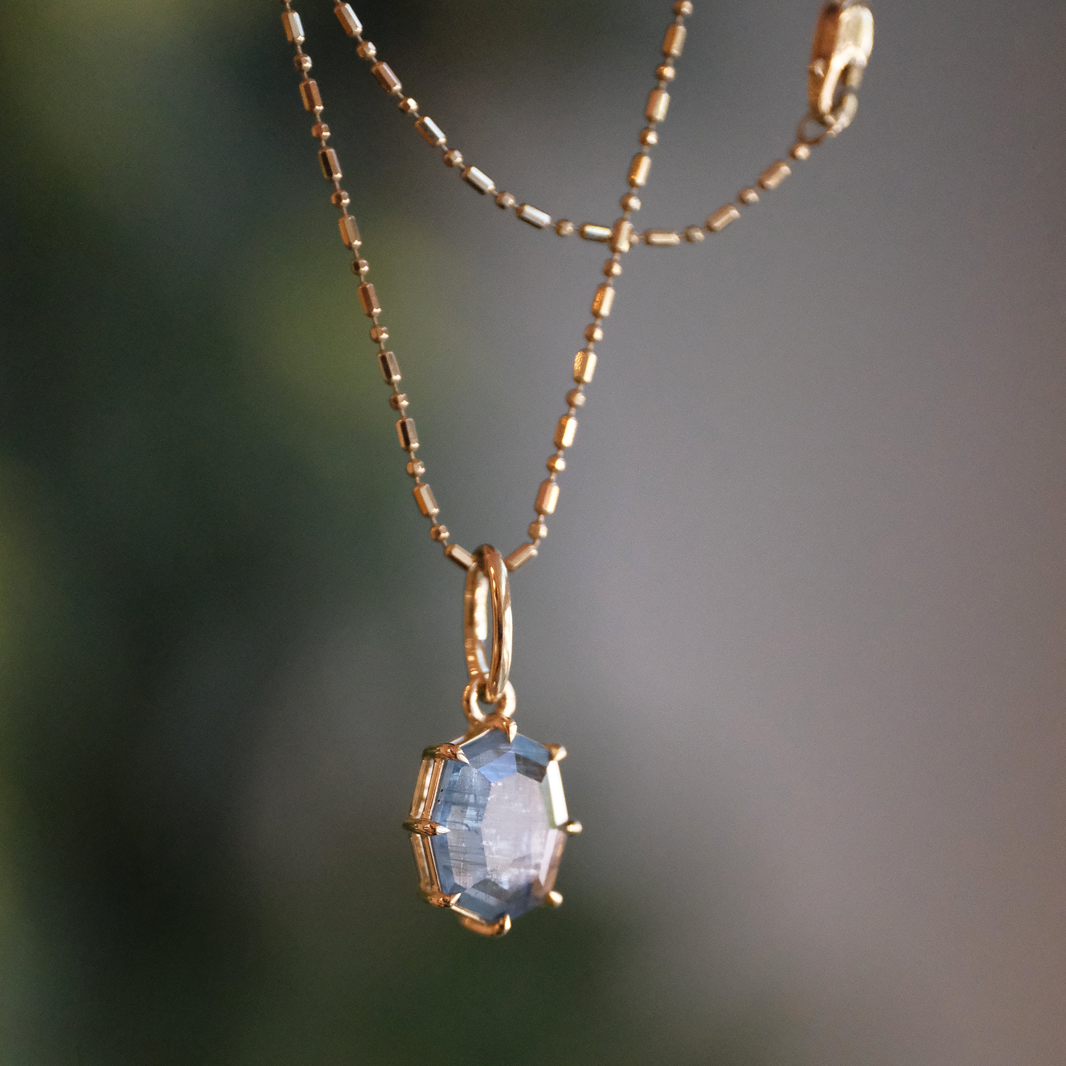 14k + Kyanite Planetae Necklace - One of a Kind