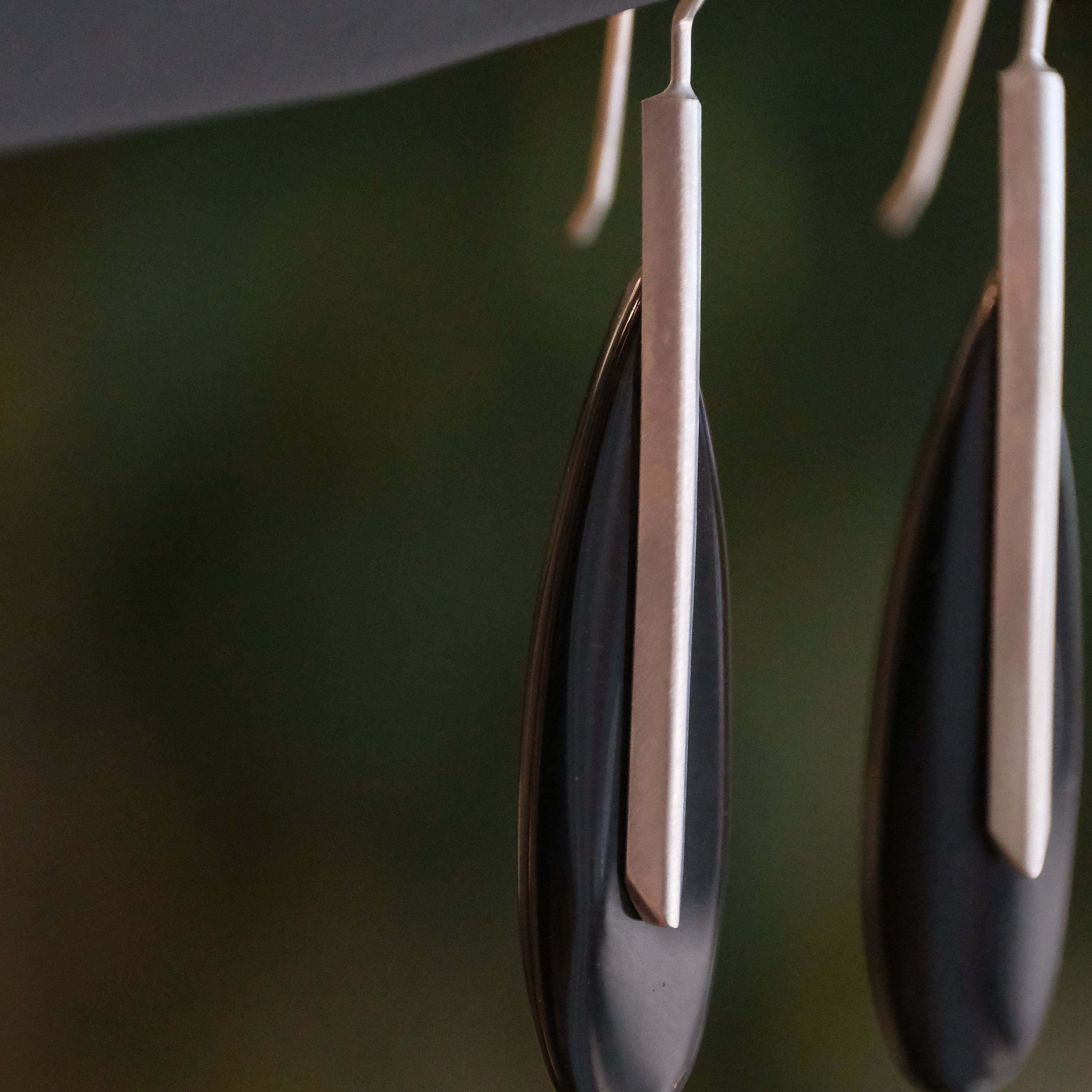 Midnight Onyx + Sterling Belfry Earrings
