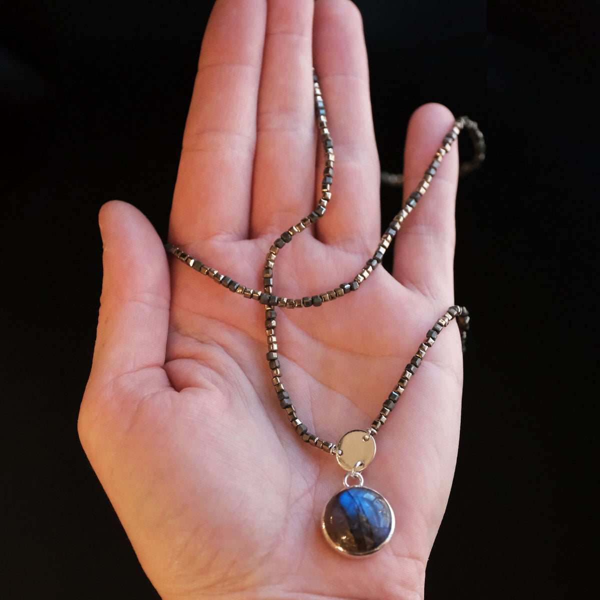 Pyrite + Labradorite Qualify Necklace - One of a Kind