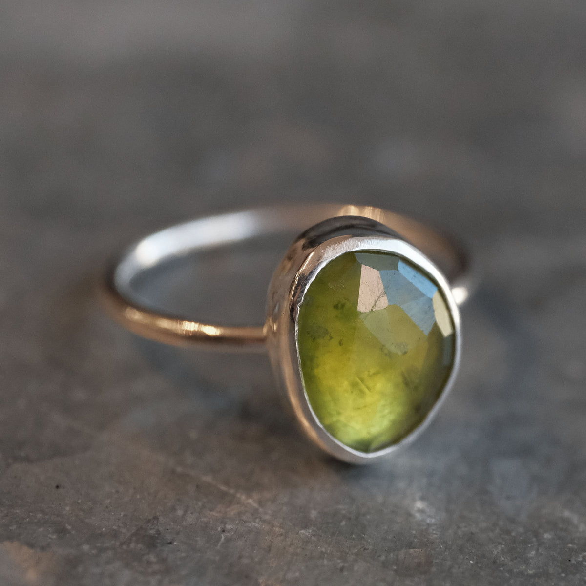 Vesuvianite Chiquito Ring (Size 6) - One of a Kind