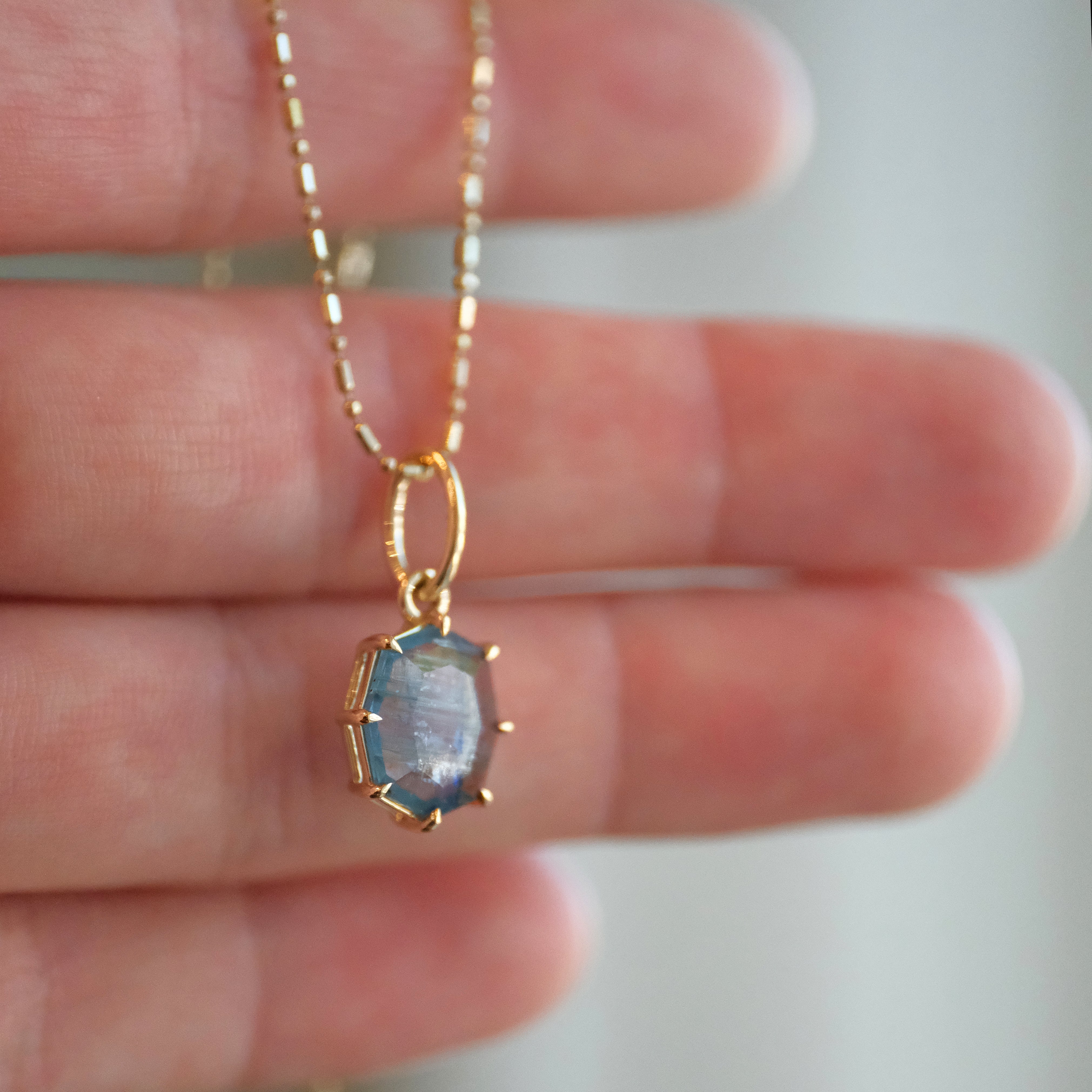 14k + Kyanite Planetae Necklace - One of a Kind
