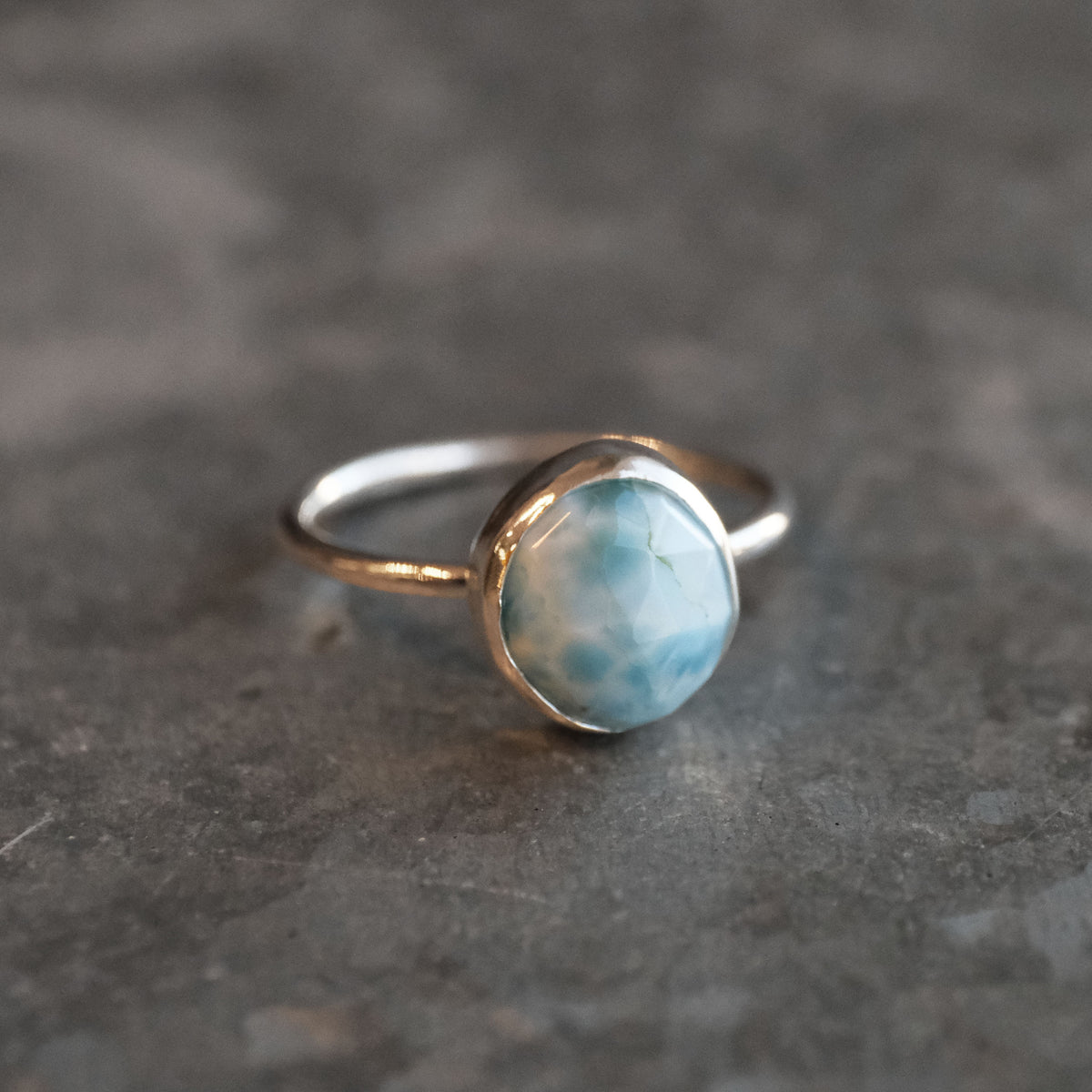 Larimar Chiquito Ring (Size 8) - One of a Kind