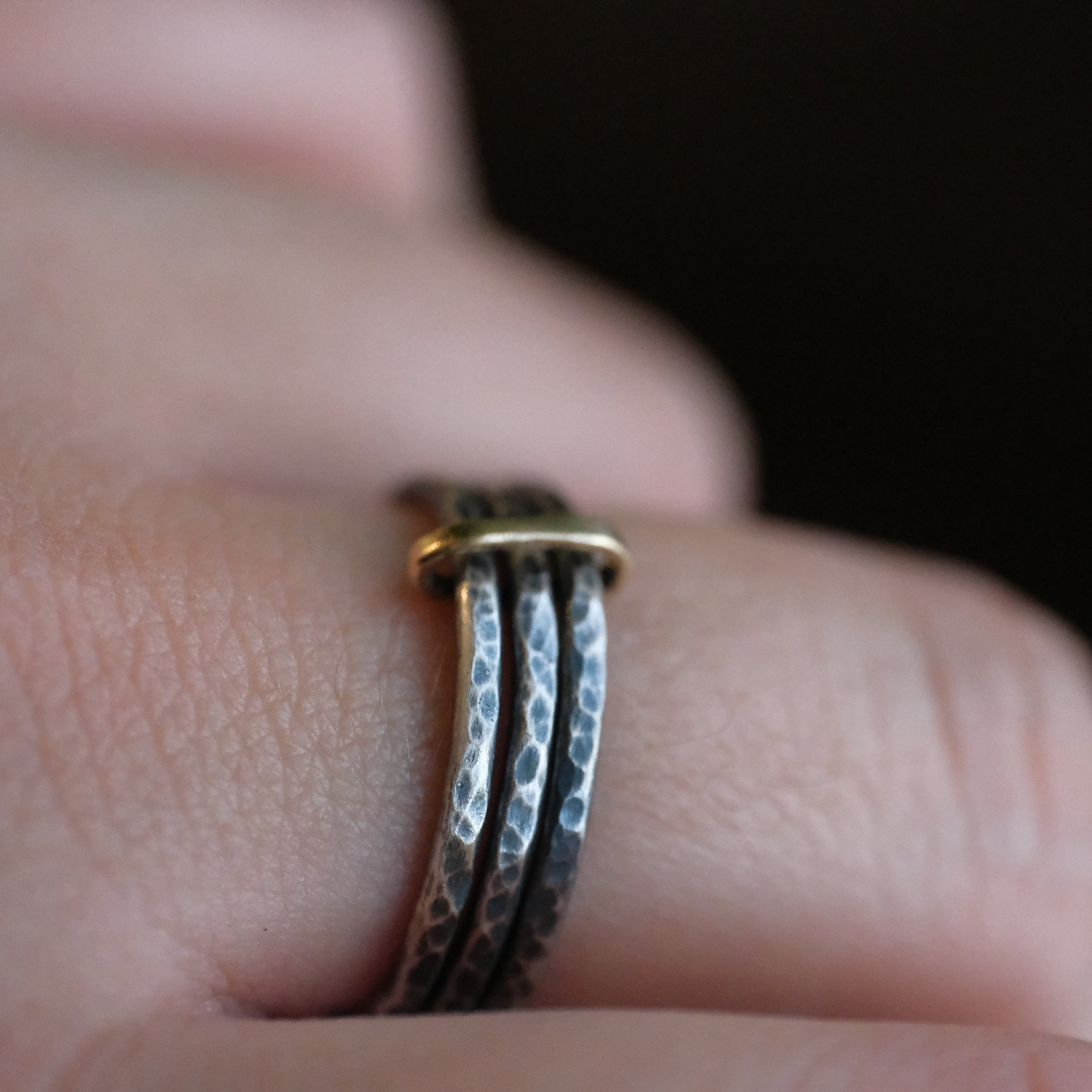 14k + Sterling Divergence Ring (Size 7)