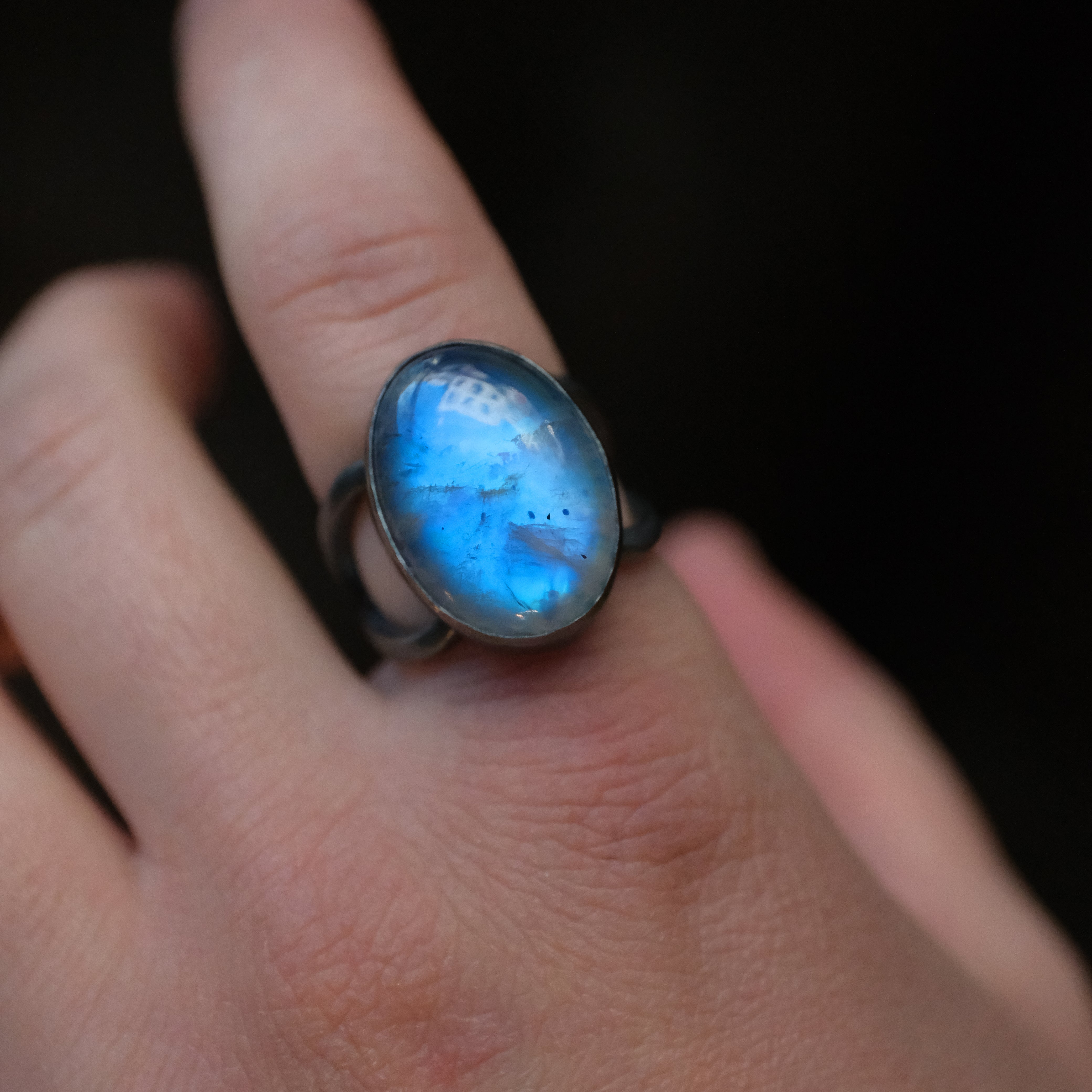 Moonstone Switchback Ring (Size 8) - One of a Kind
