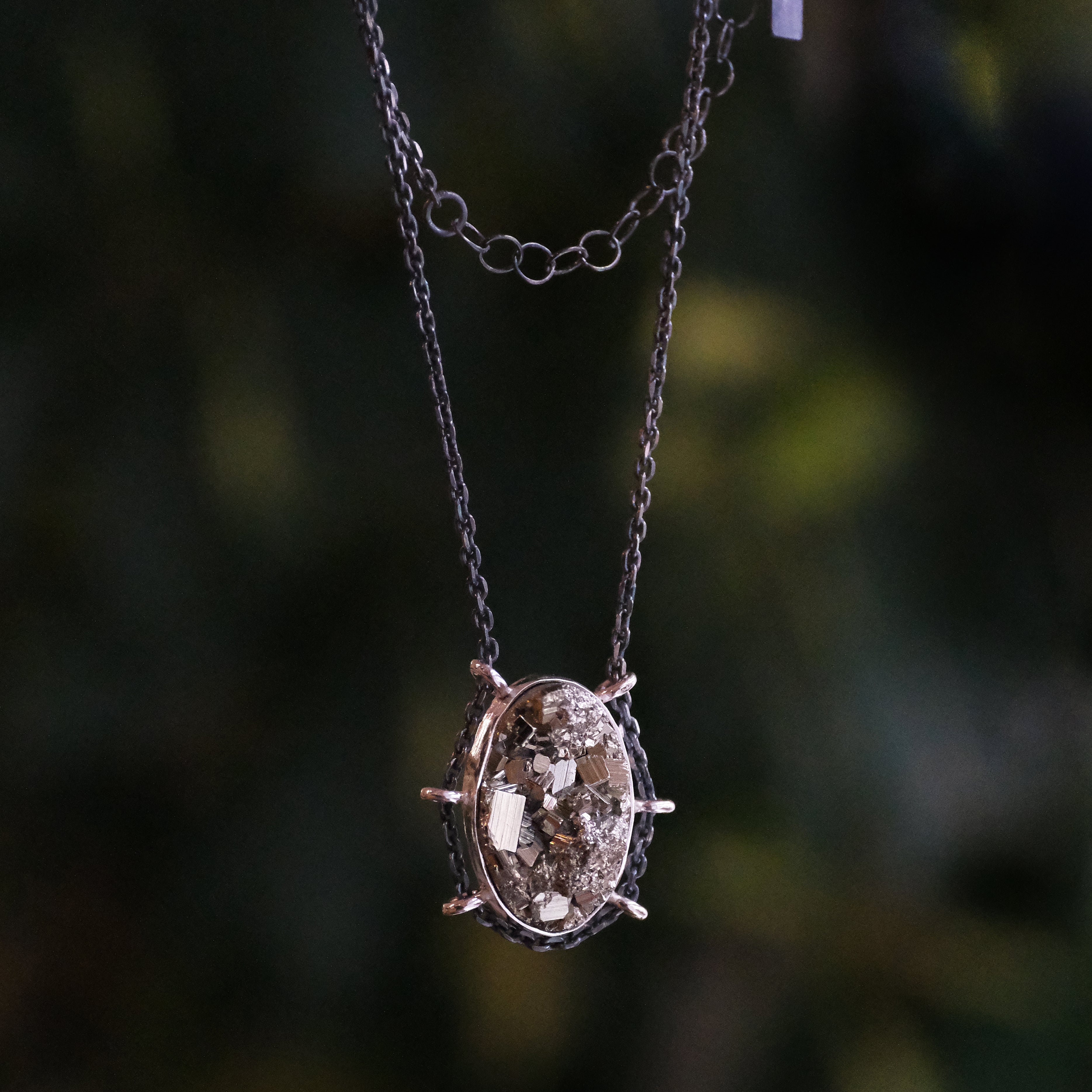 Sterling + Pyrite Path Necklace - One of a Kind