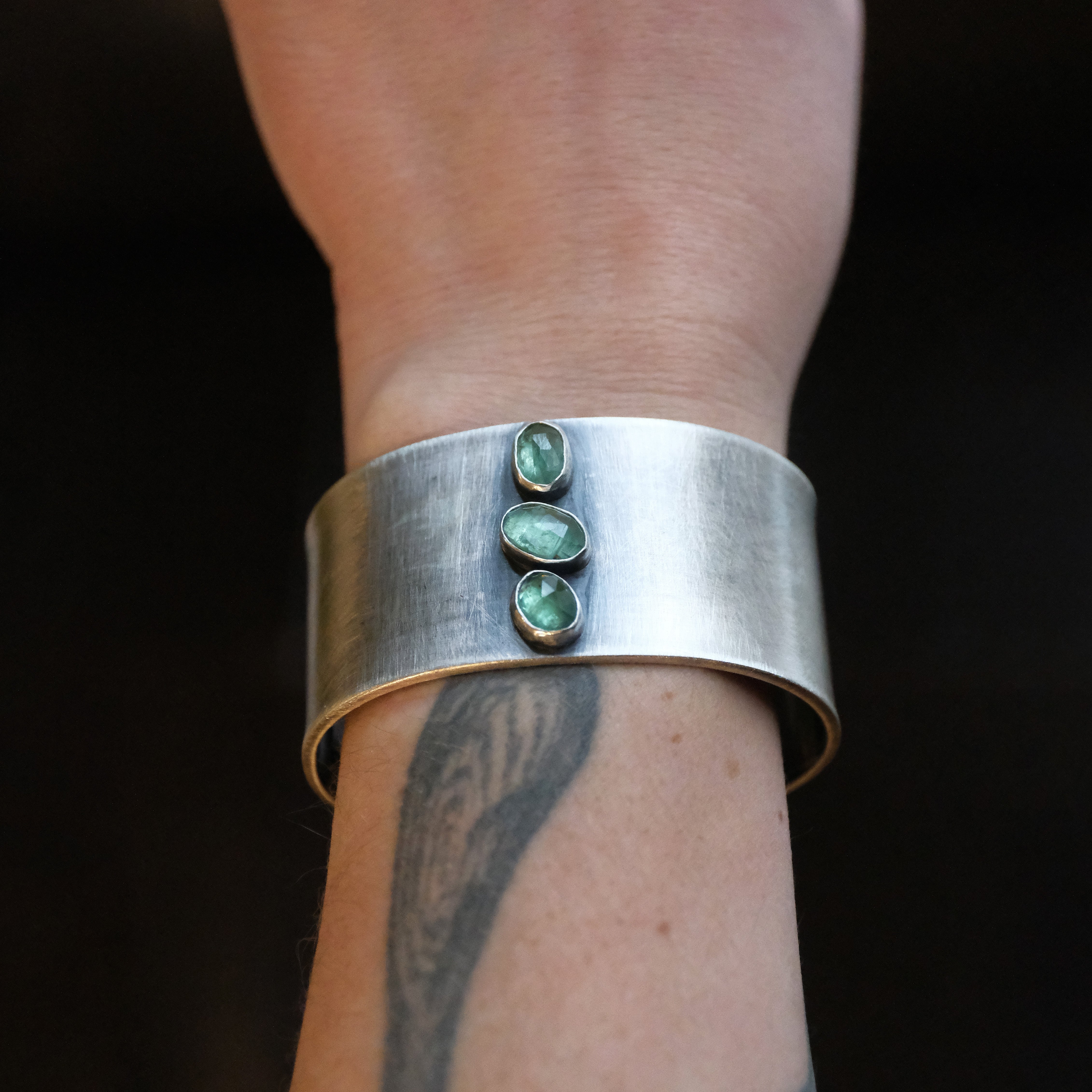 Emerald Kyanite Cairn Cuff - One of a Kind
