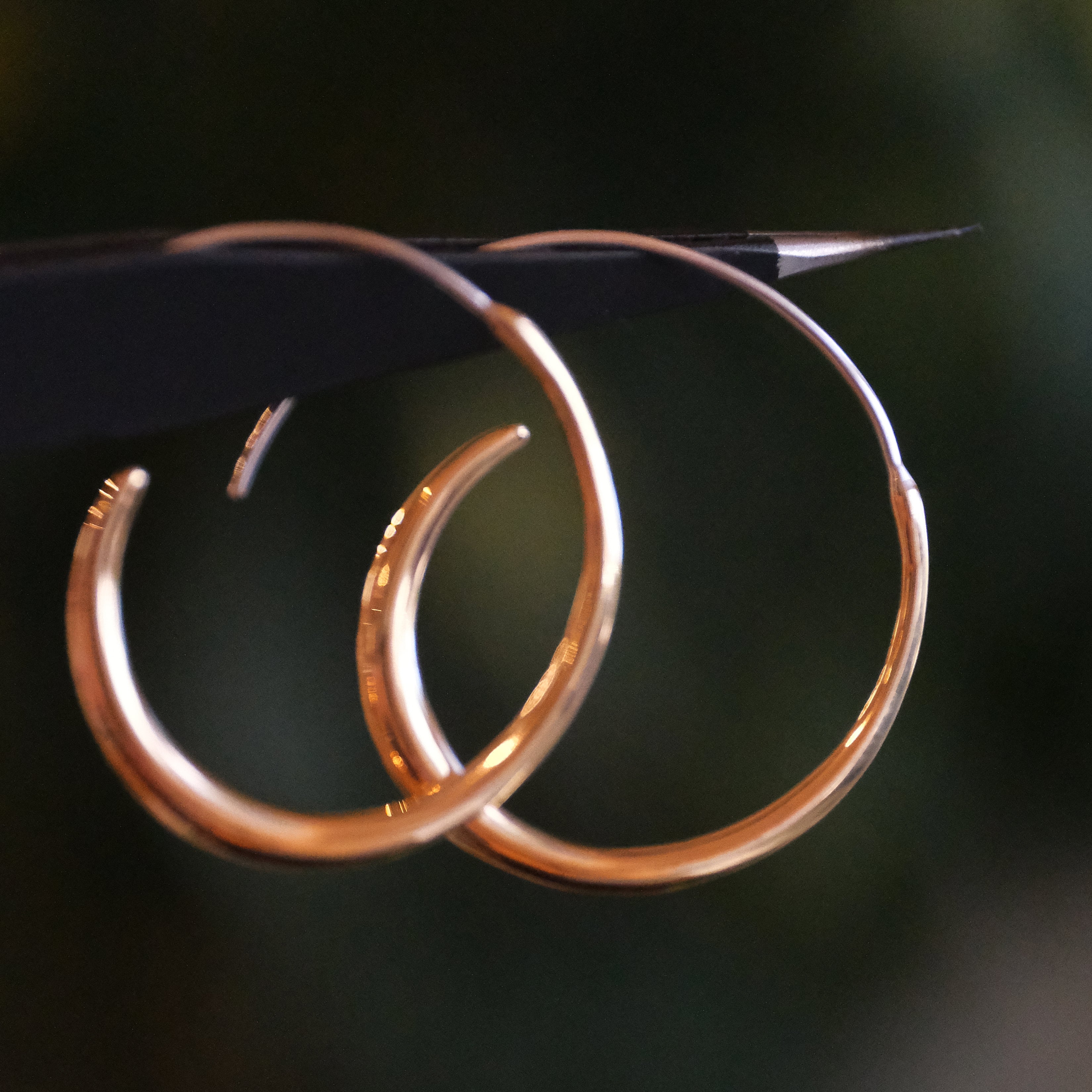 Bronze + Sterling Curl Earrings