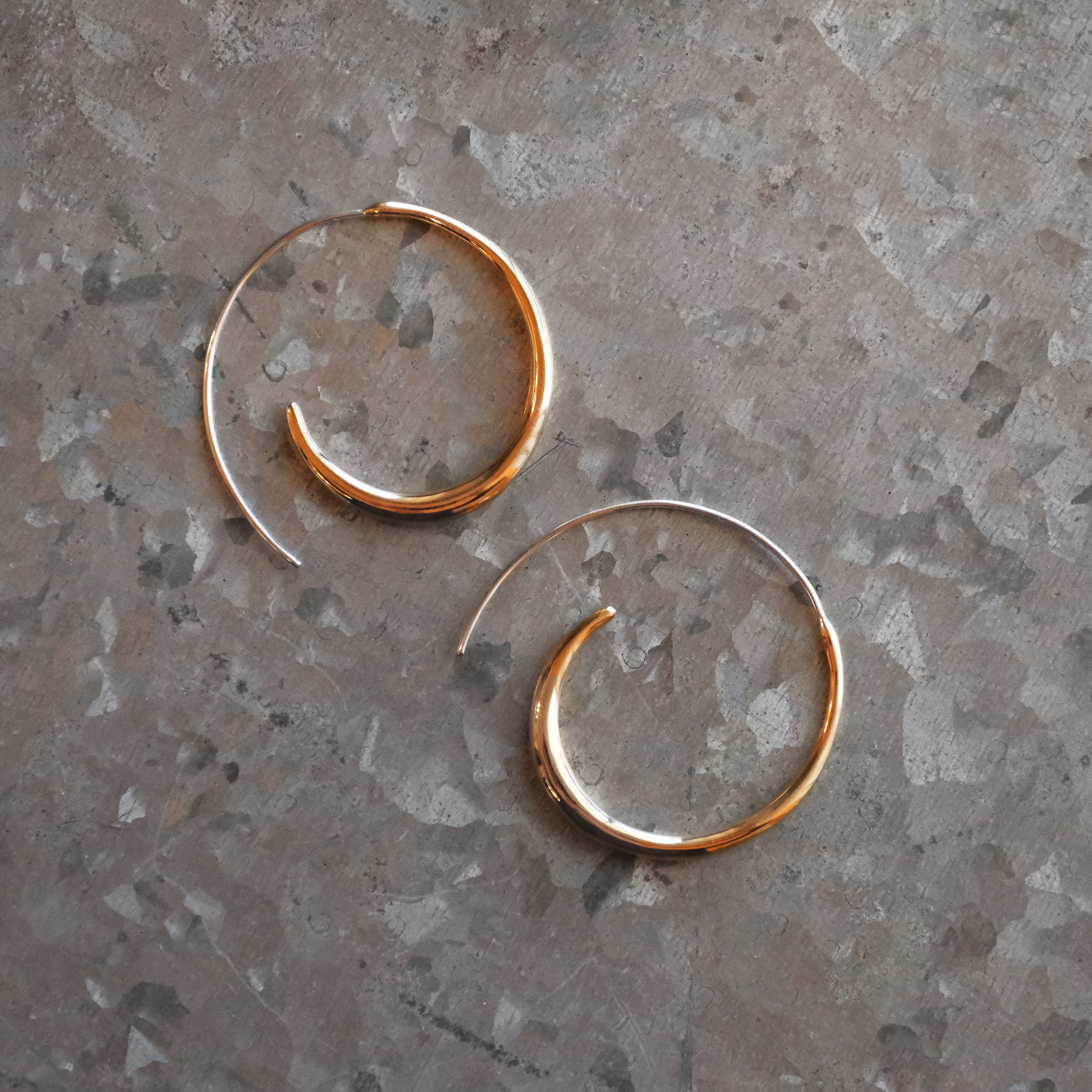 Bronze + Sterling Curl Earrings