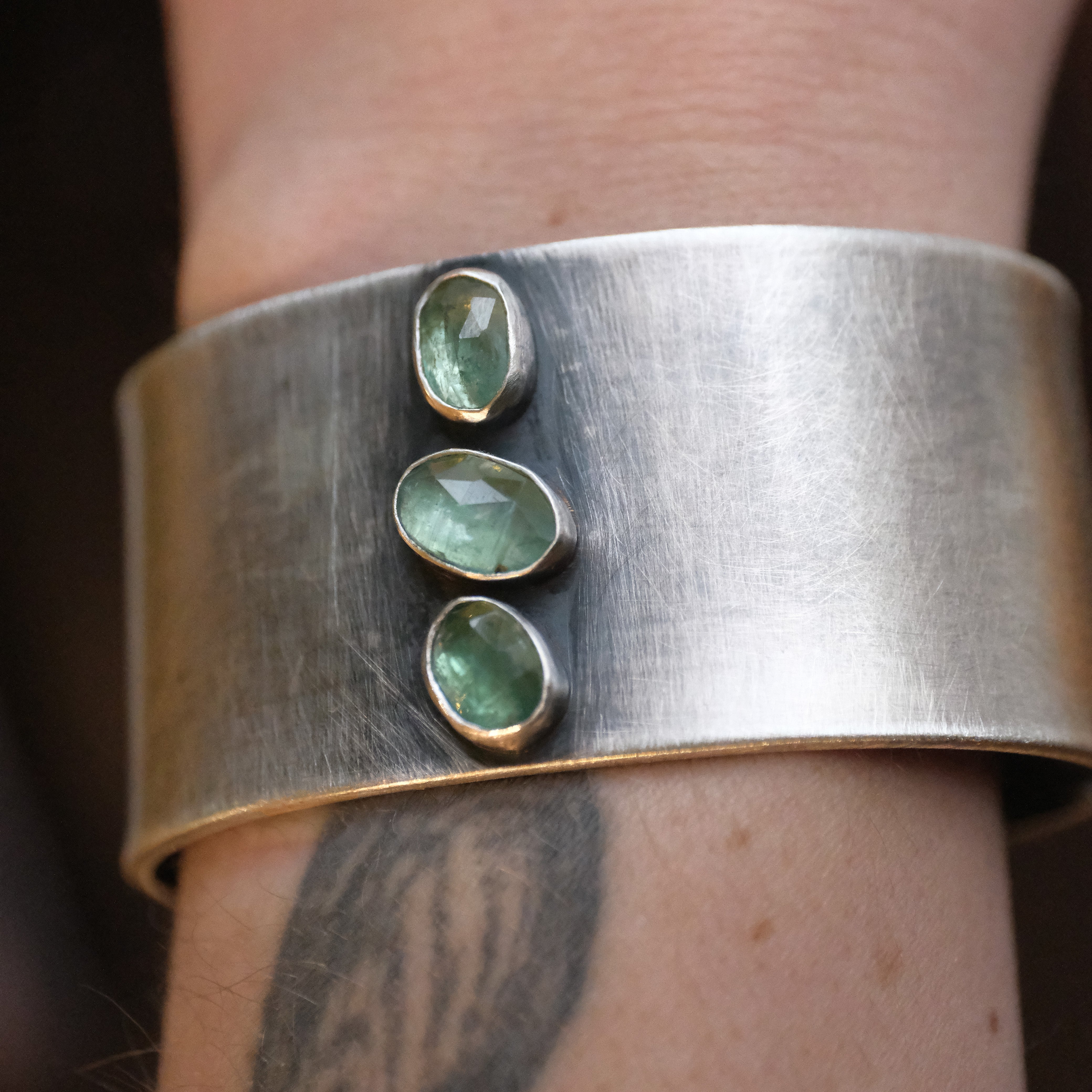 Emerald Kyanite Cairn Cuff - One of a Kind