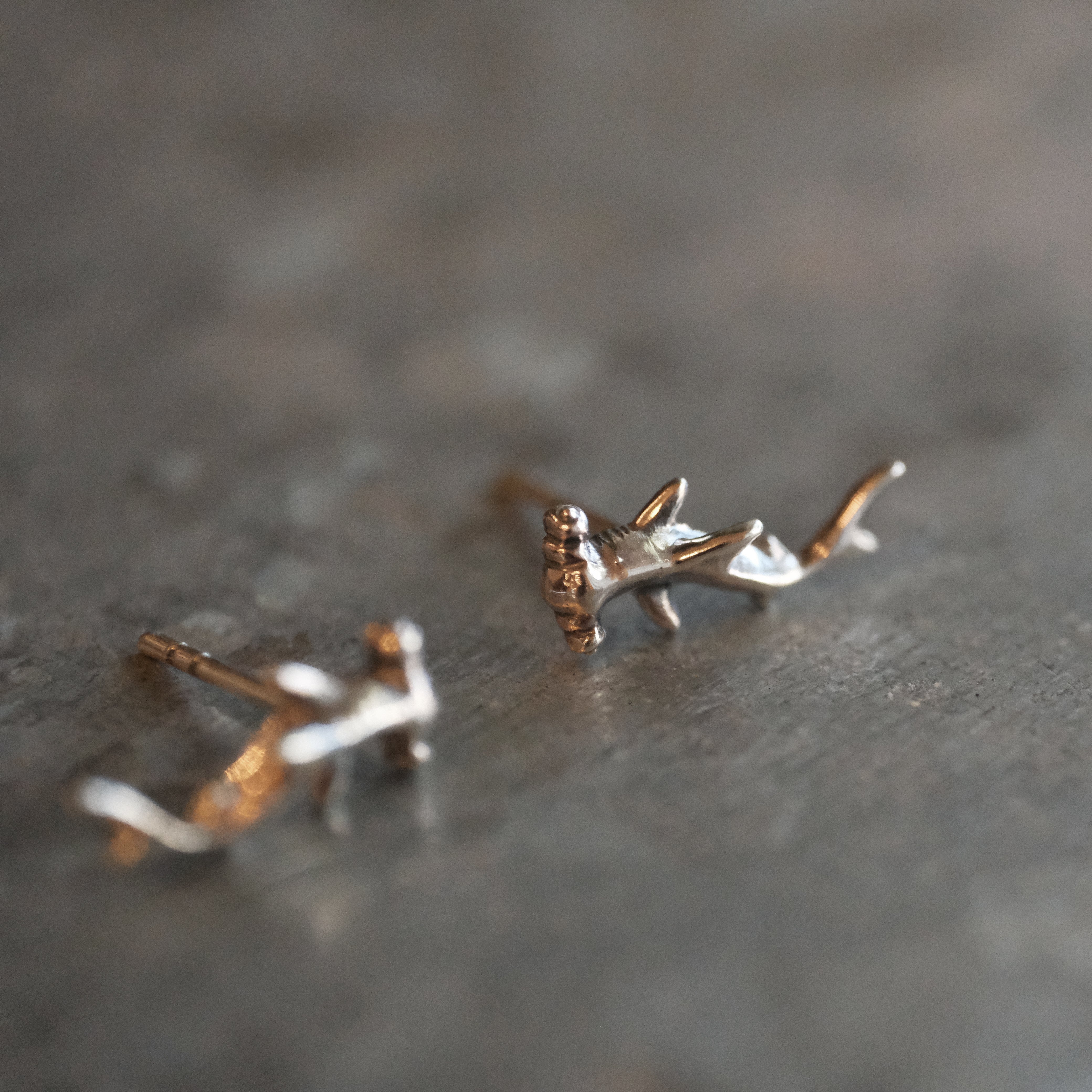 Sterling Hammerhead Shark Studs