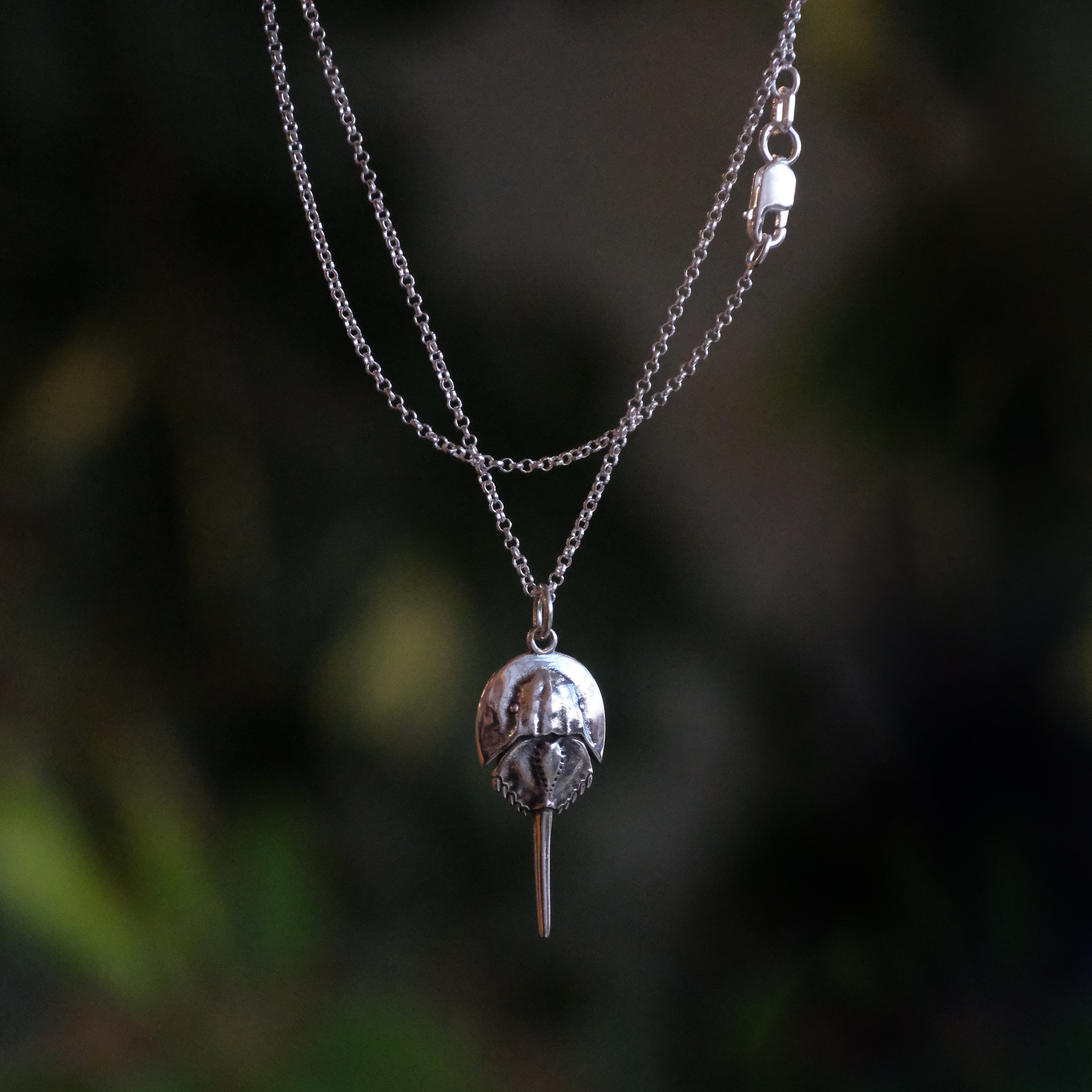 Sterling Horseshoe Crab Necklace
