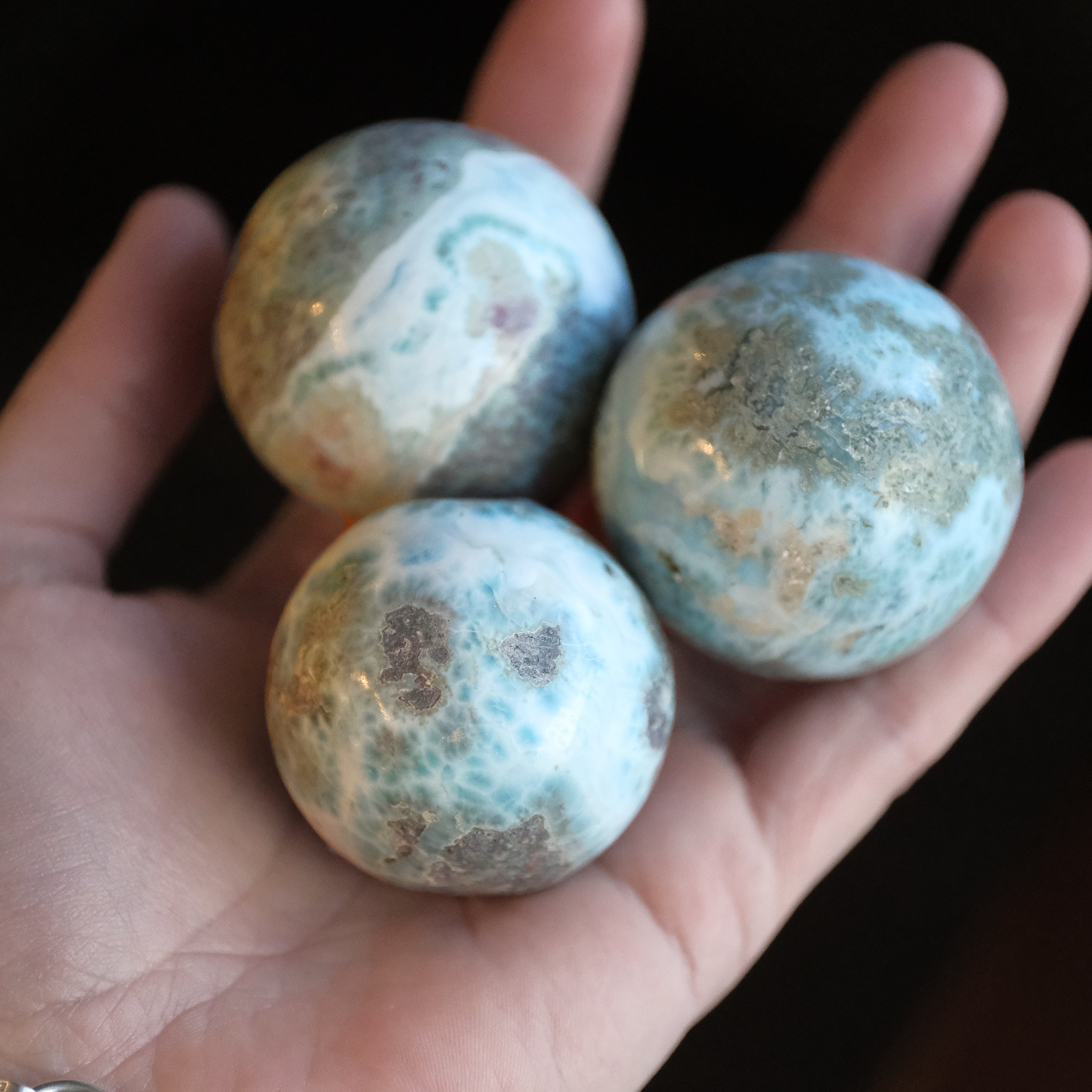 Small Dominican Larimar Sphere Specimen