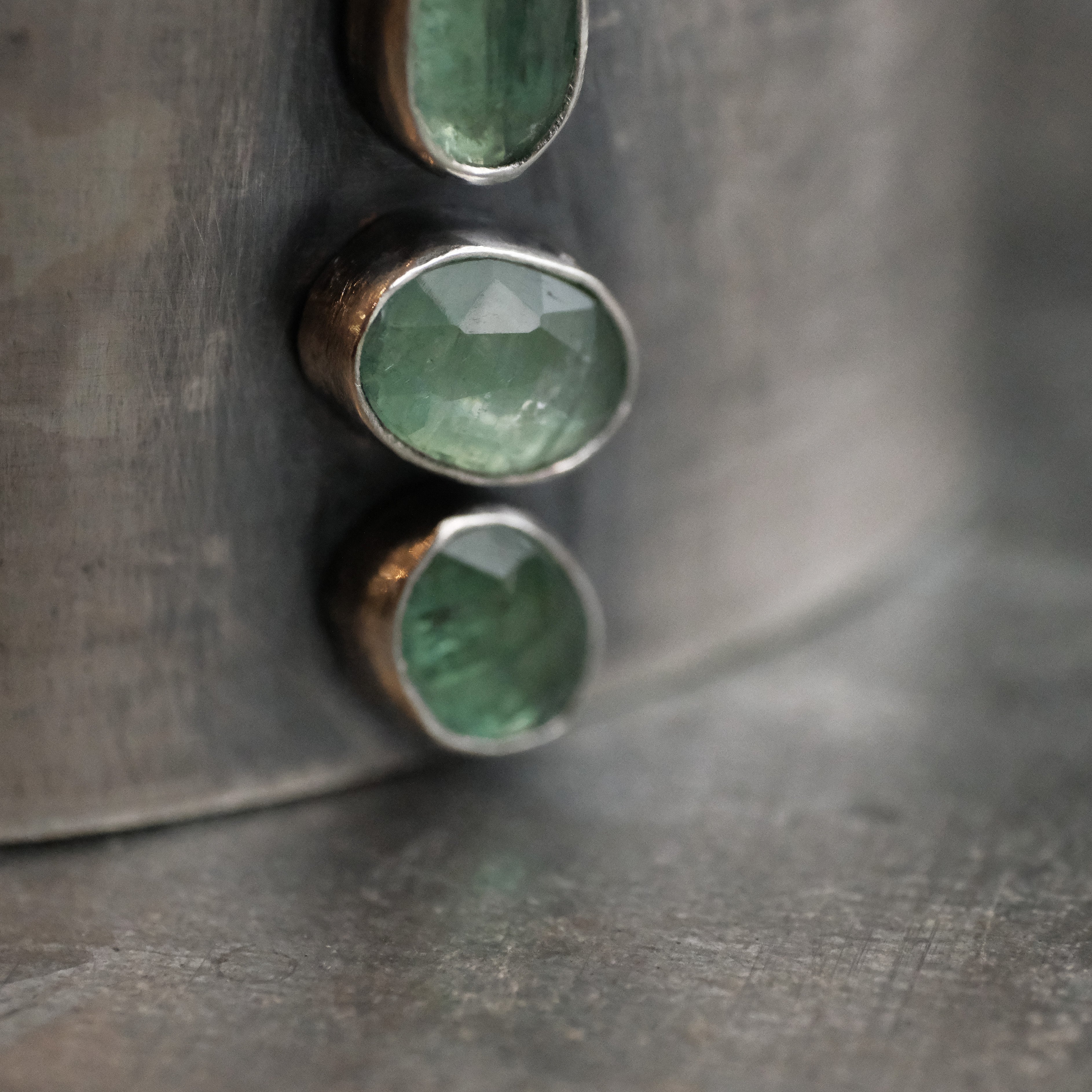 Emerald Kyanite Cairn Cuff - One of a Kind