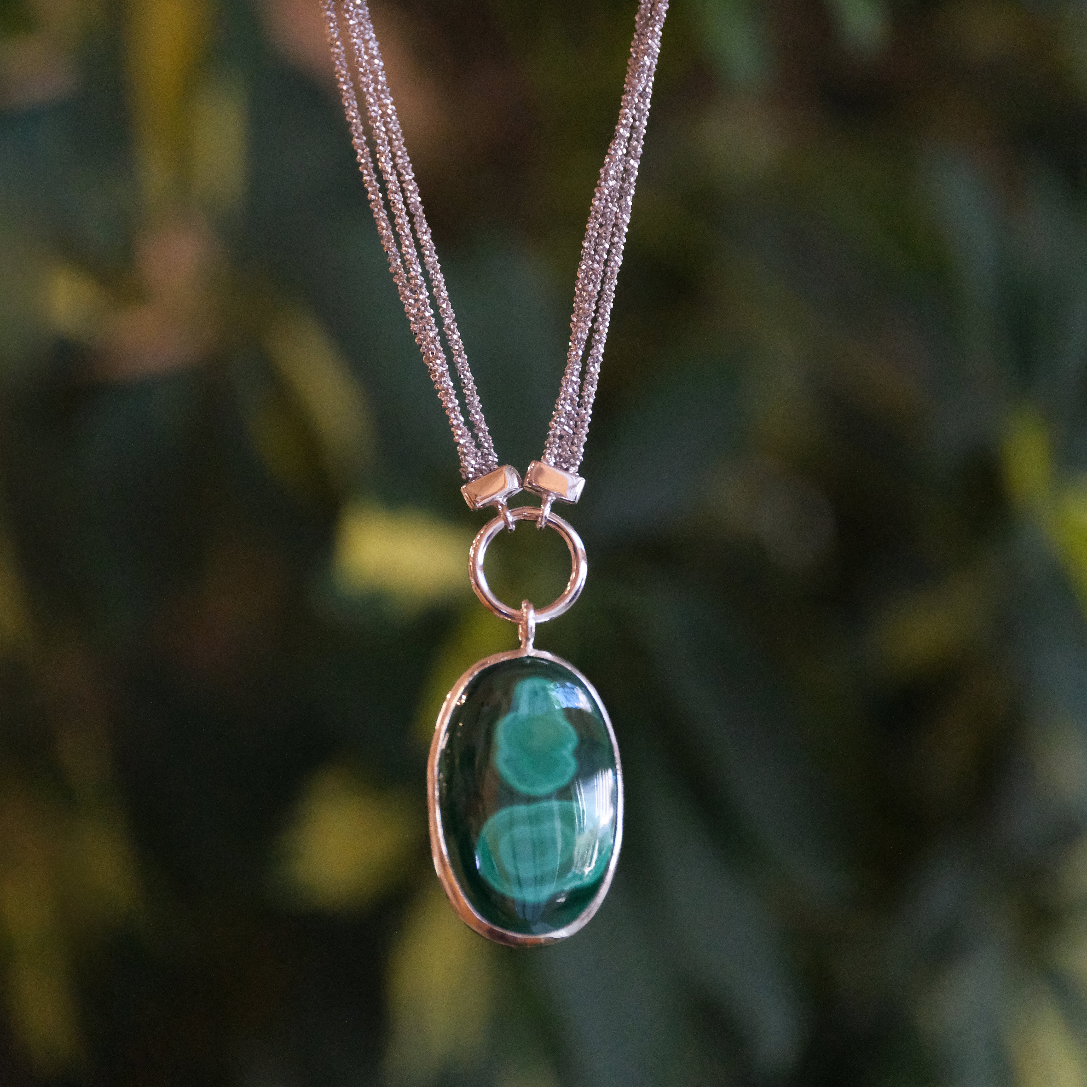 Malachite Meditation Malta Necklace - One of a Kind