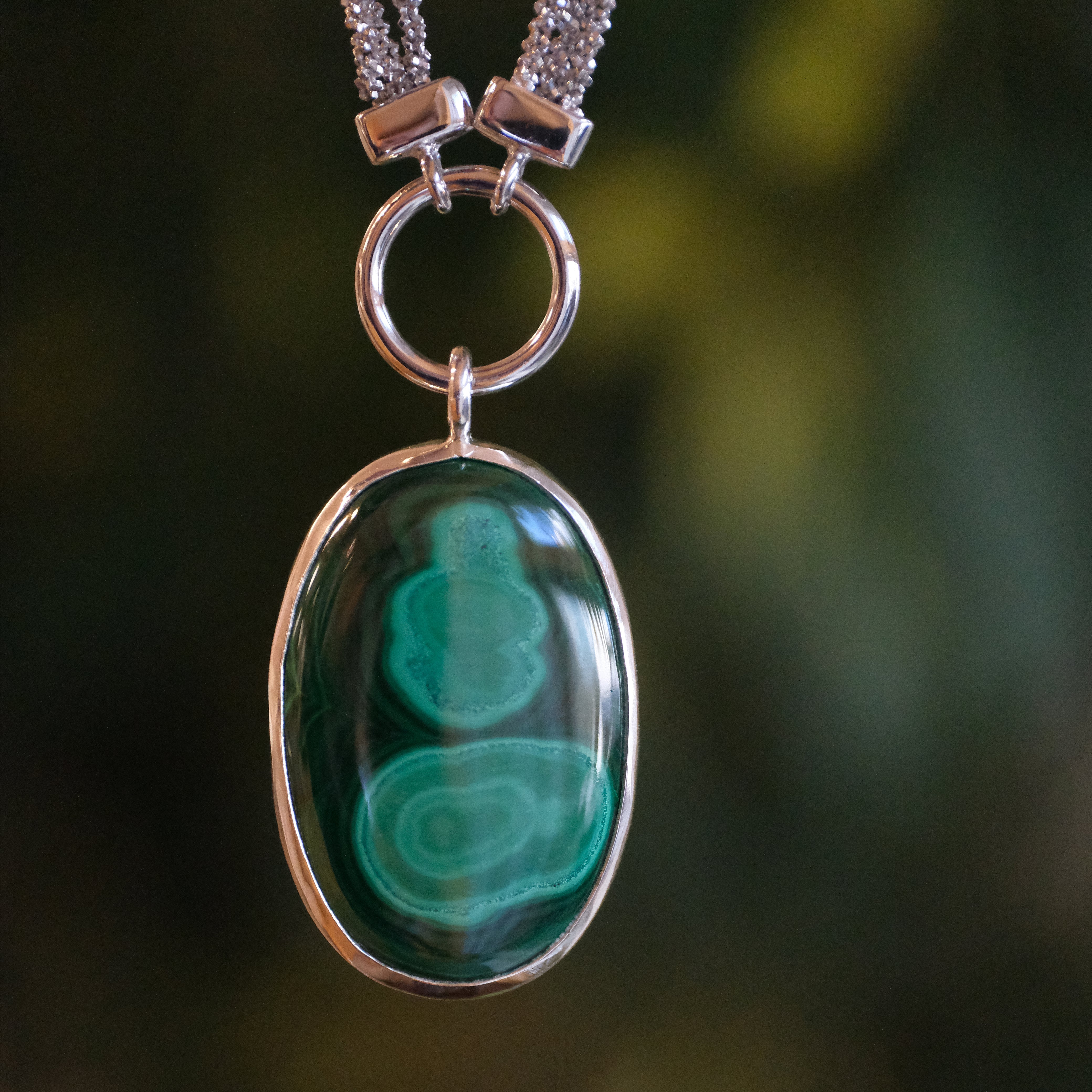 Malachite Meditation Malta Necklace - One of a Kind