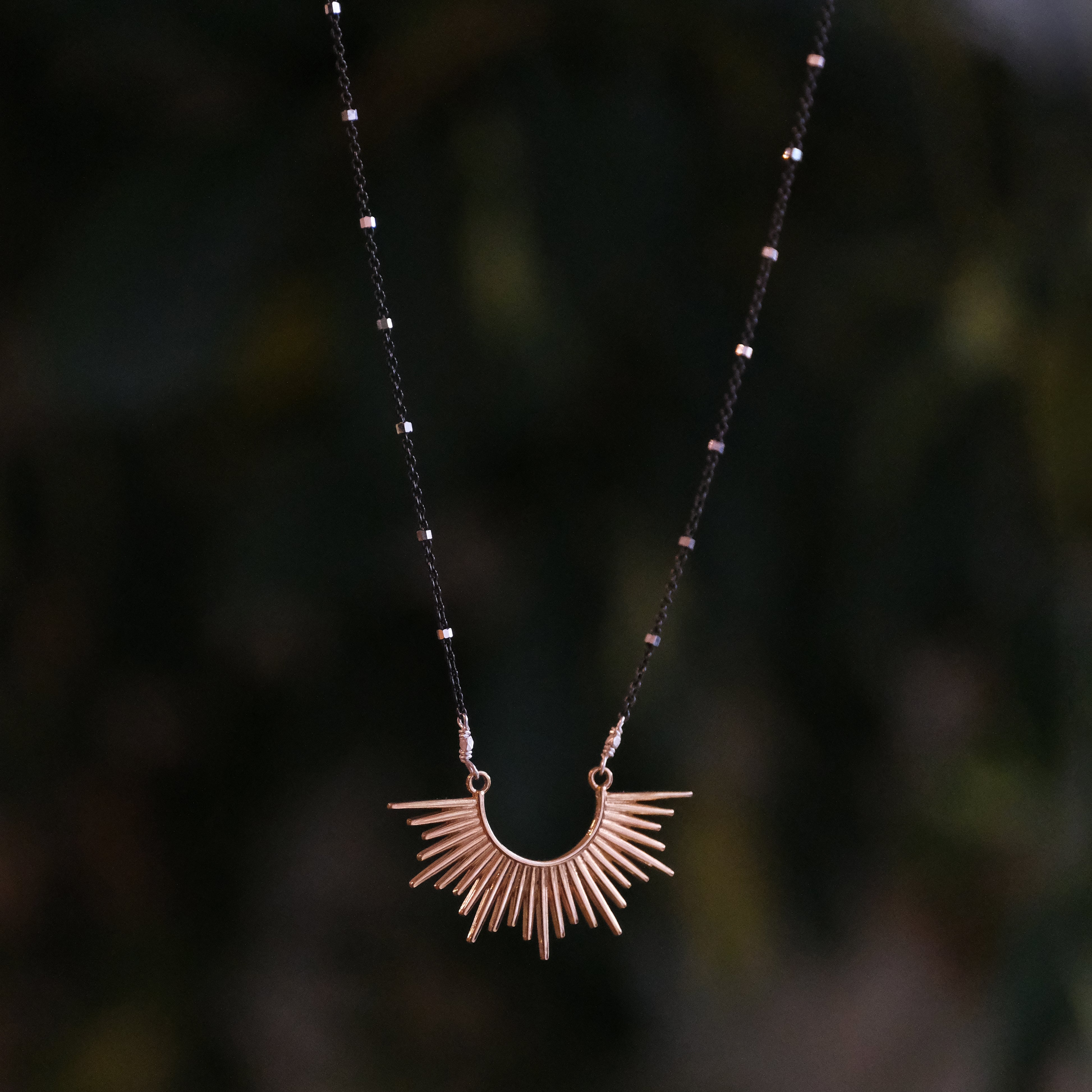 Horizon Bronze + Sterling Necklace
