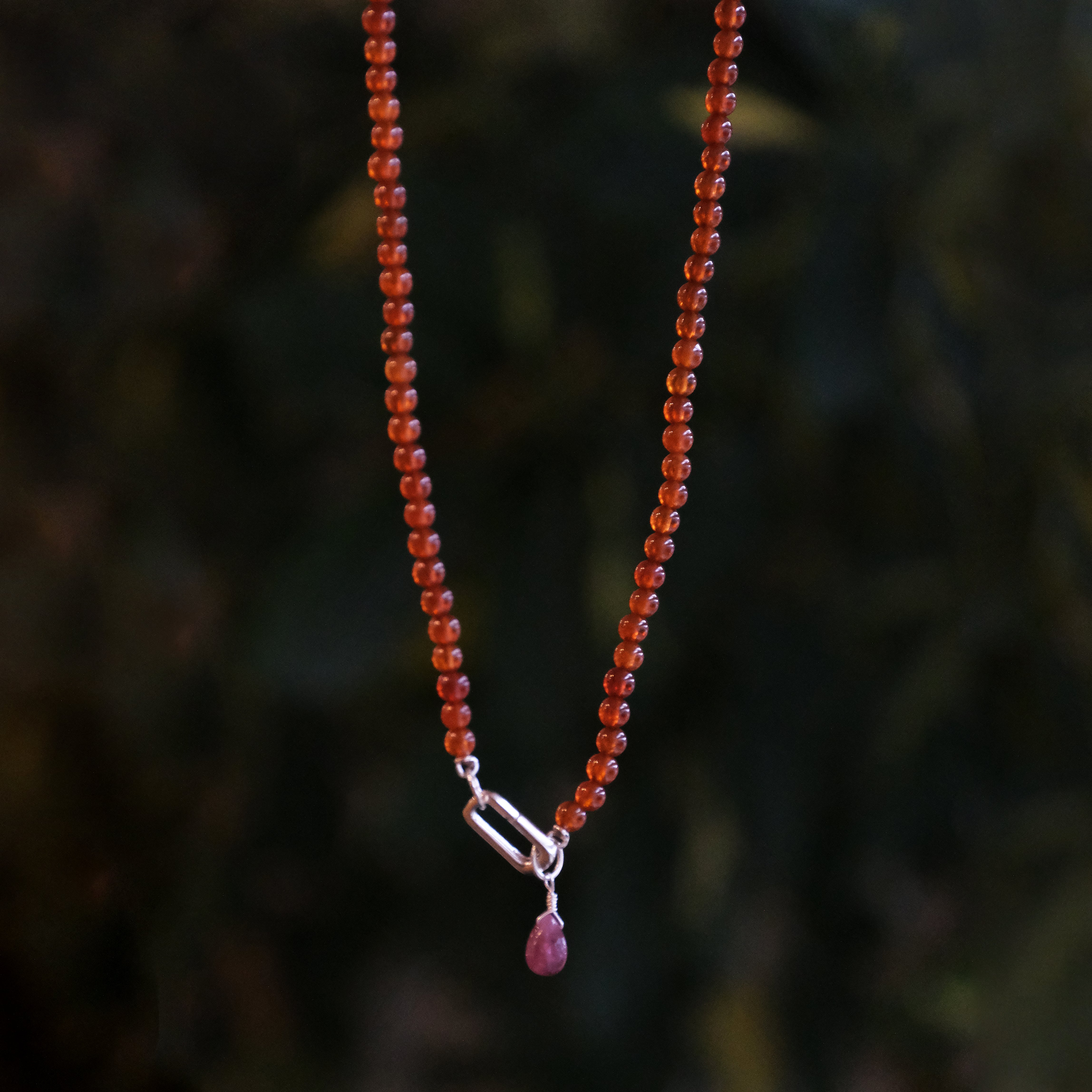 Daria Rust Garnet + Tourmaline Necklace - One of a Kind