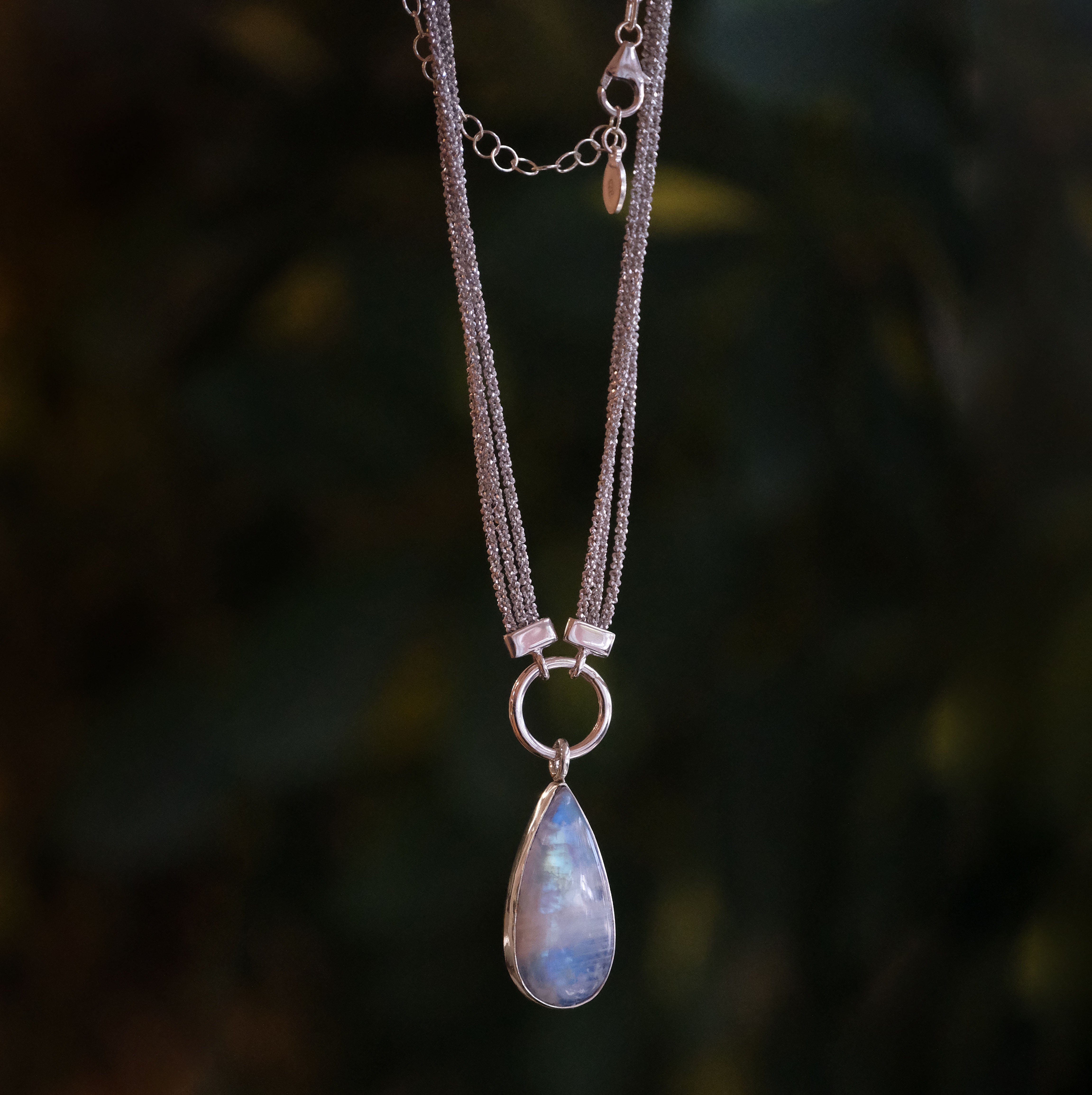 Moonstone + Sterling Malta Necklace - One of a Kind