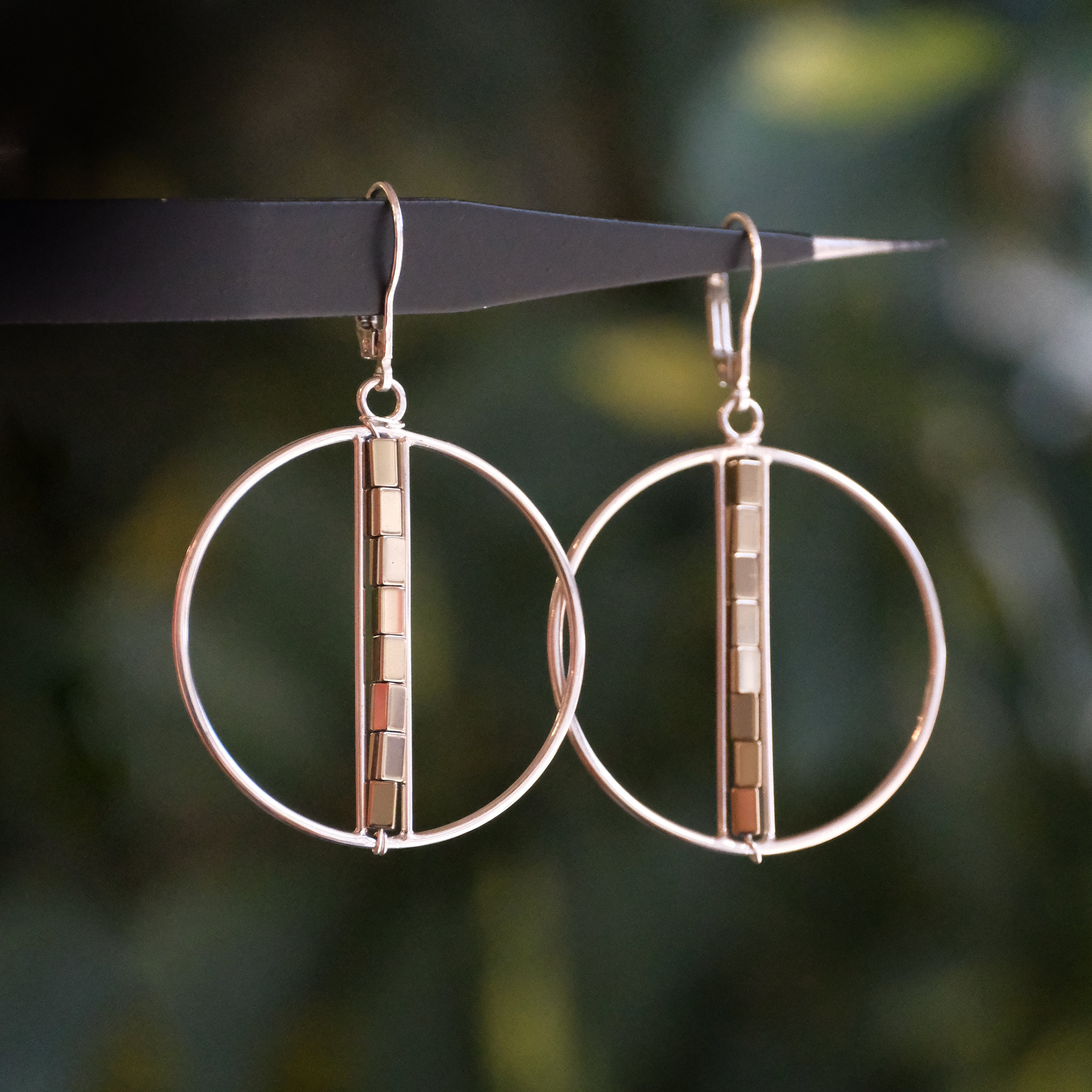 Line Up Sterling + Pyrite Earrings - One of a Kind