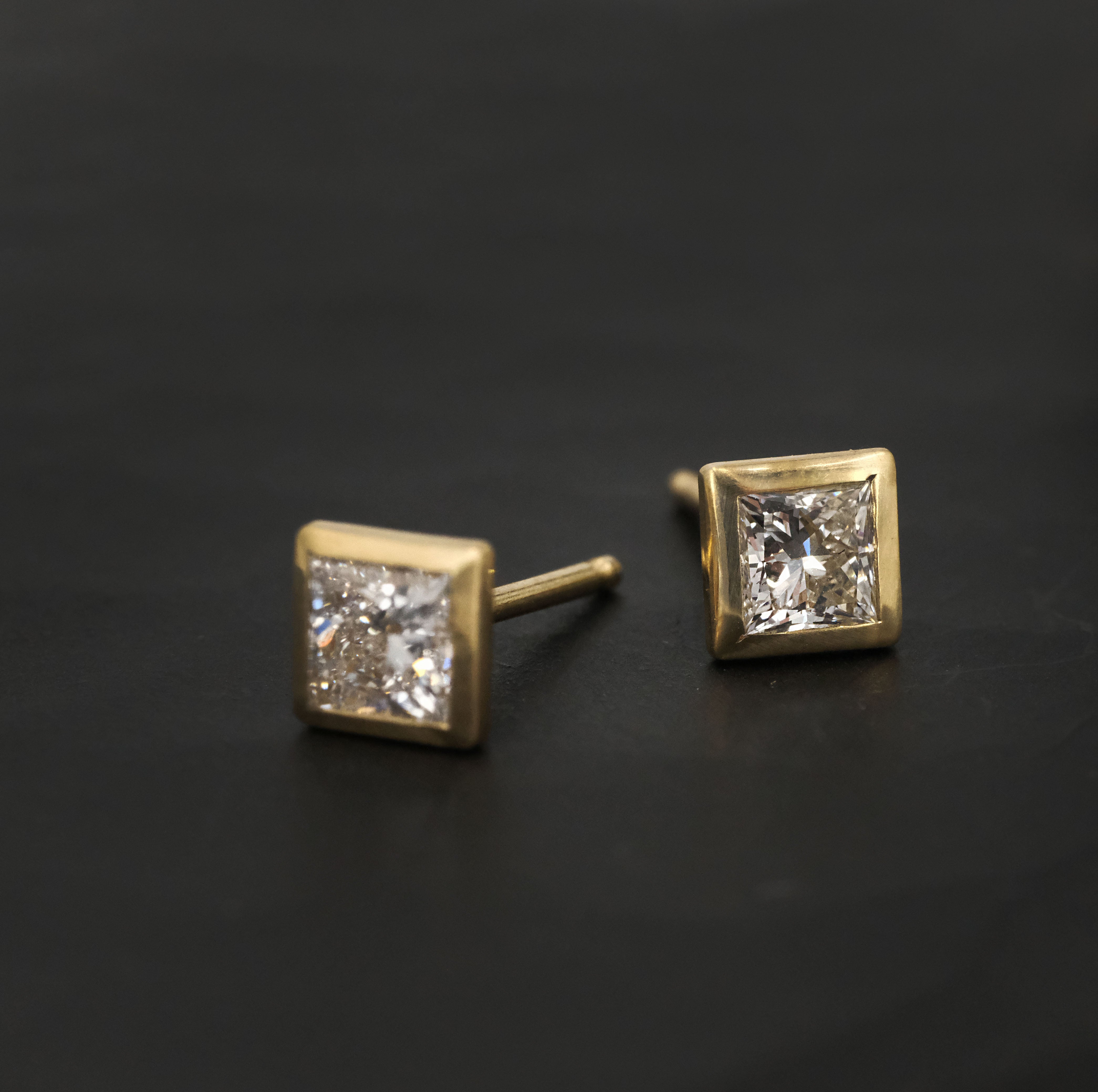 14k + Lab Diamond Precipice Studs