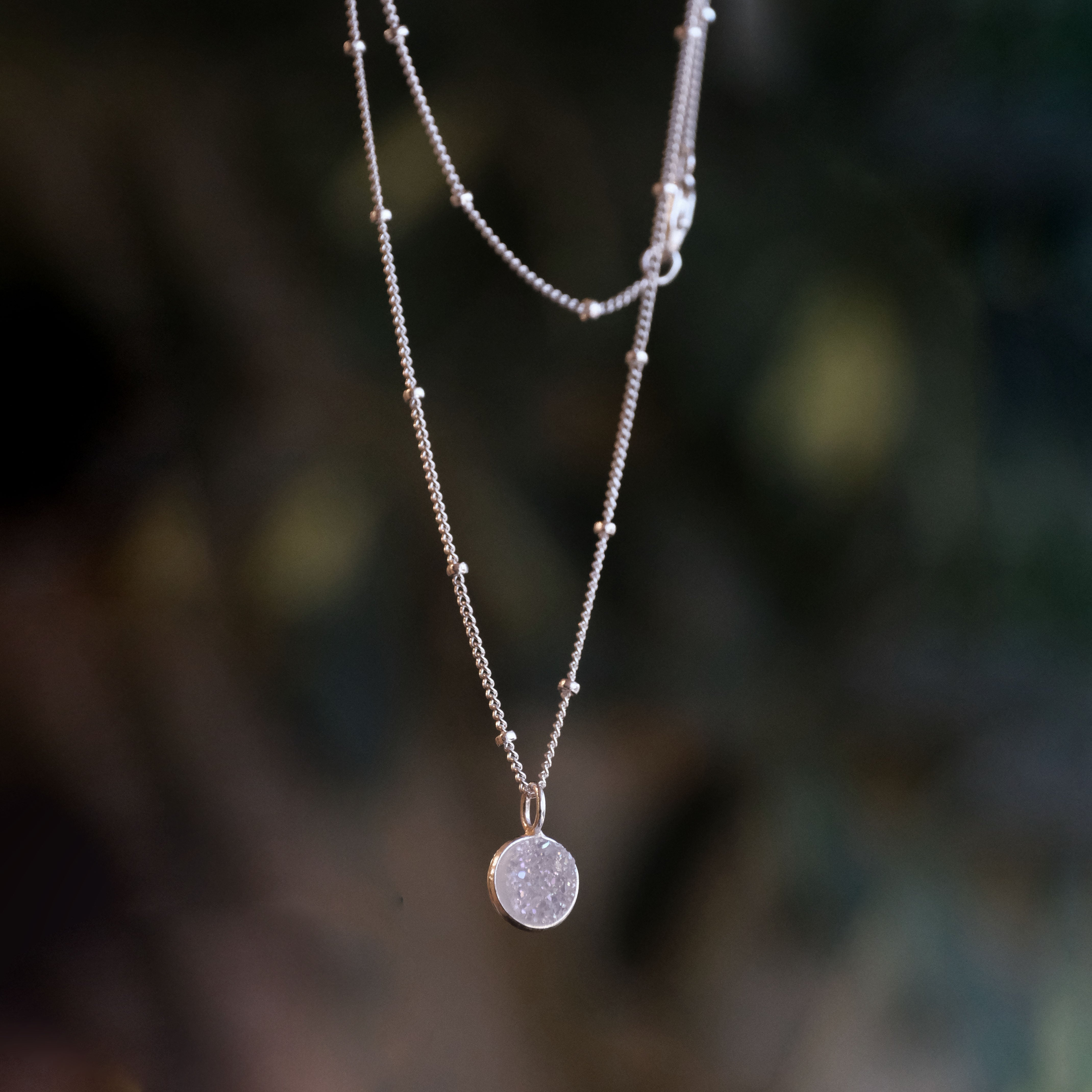 Shine on Druzy + Sterling Necklace