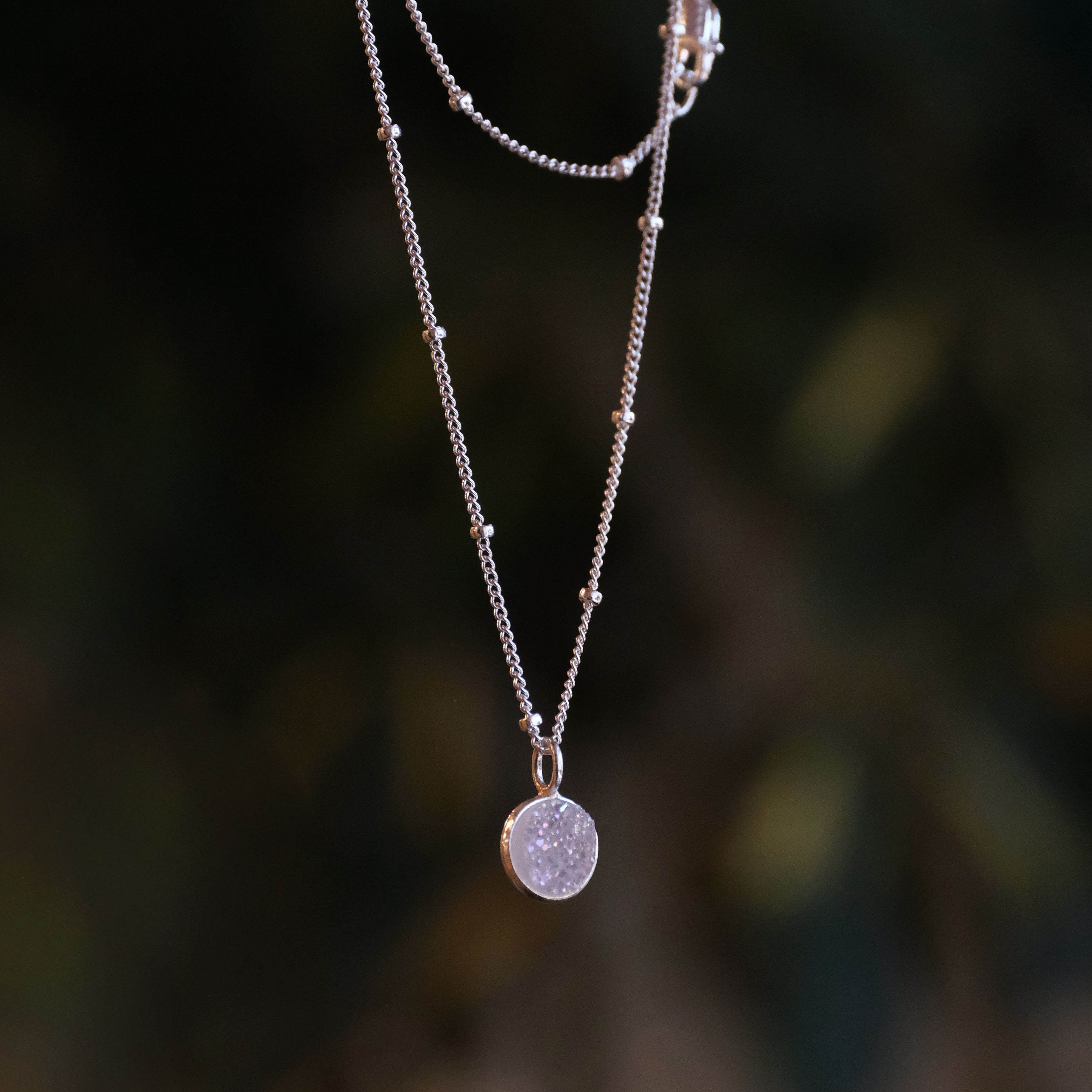 Shine on Druzy + Sterling Necklace