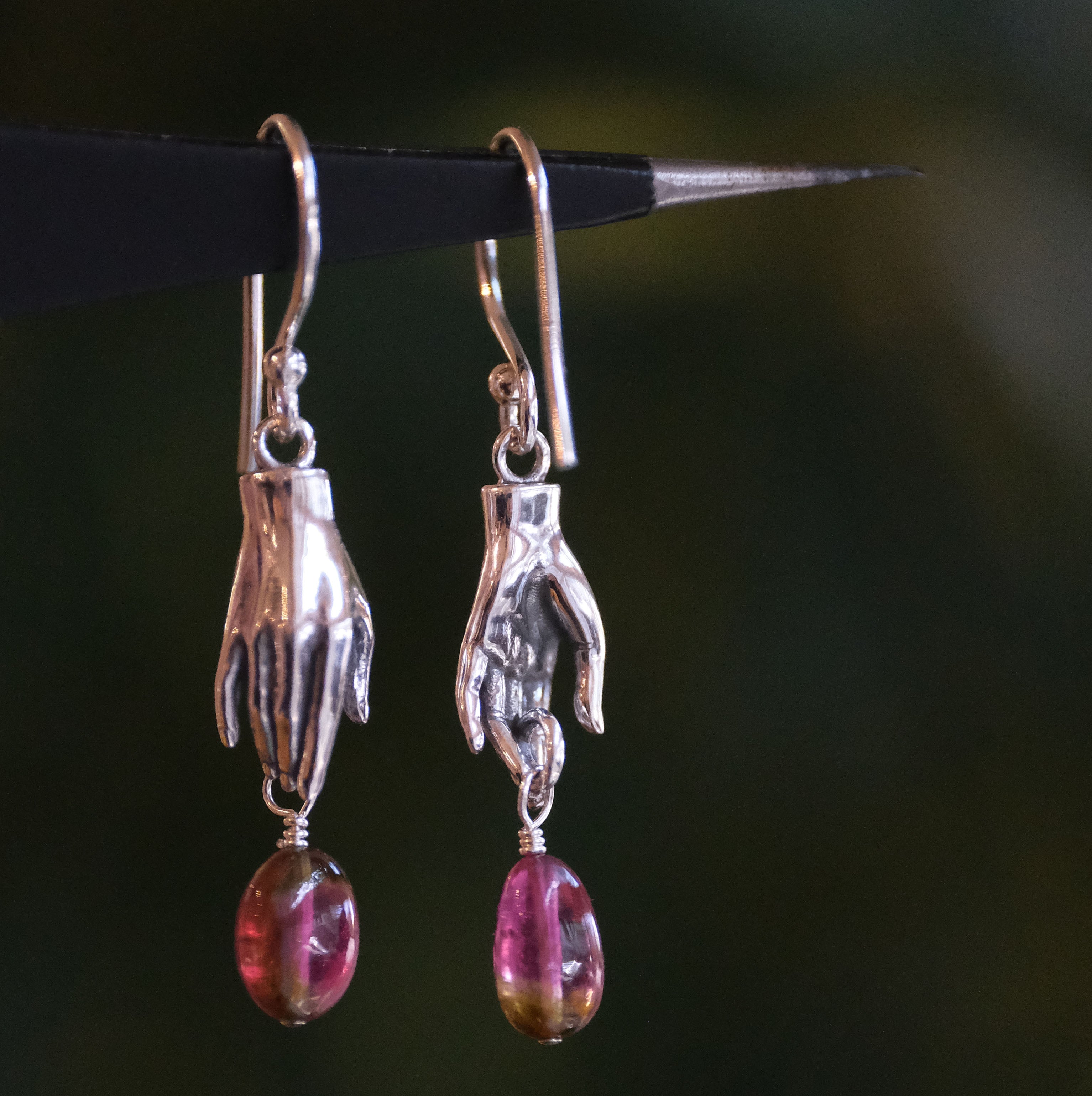 Watermelon Tourmaline Juicy Earrings - One of a Kind