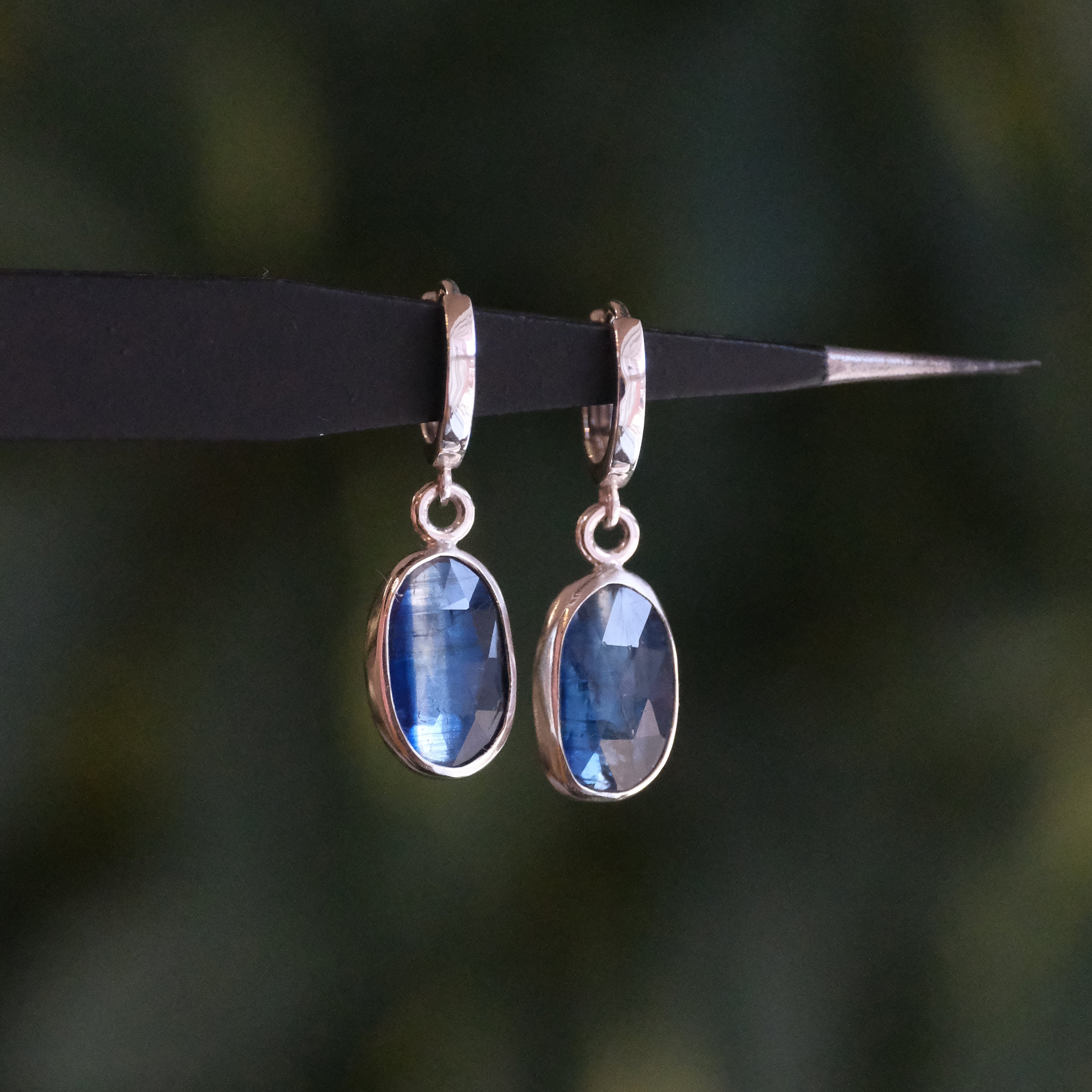 Kyanite Oceanic Hugger Earrings - One of a Kind