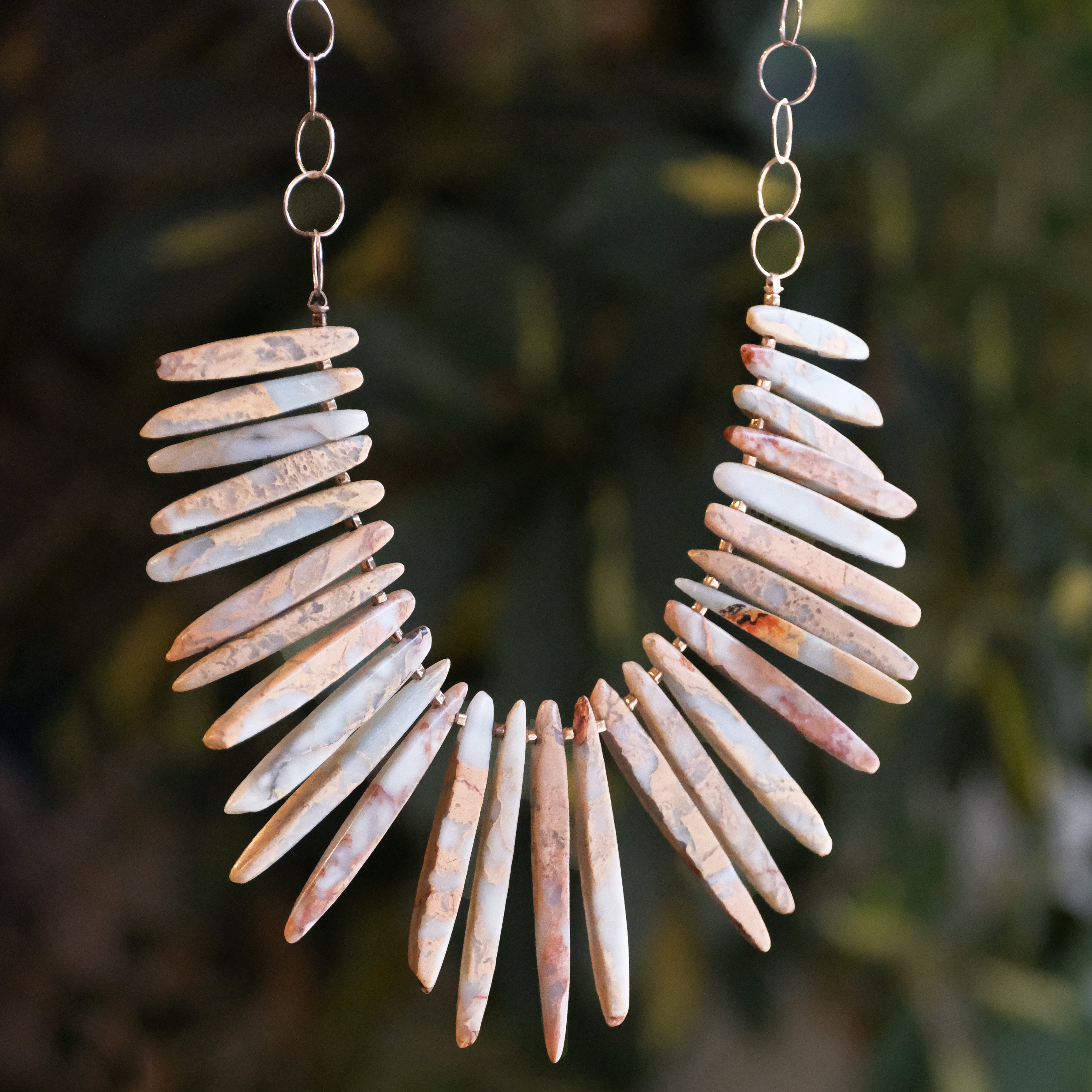 Mane Jasper + Pyrite Sterling Necklace - One of a Kind