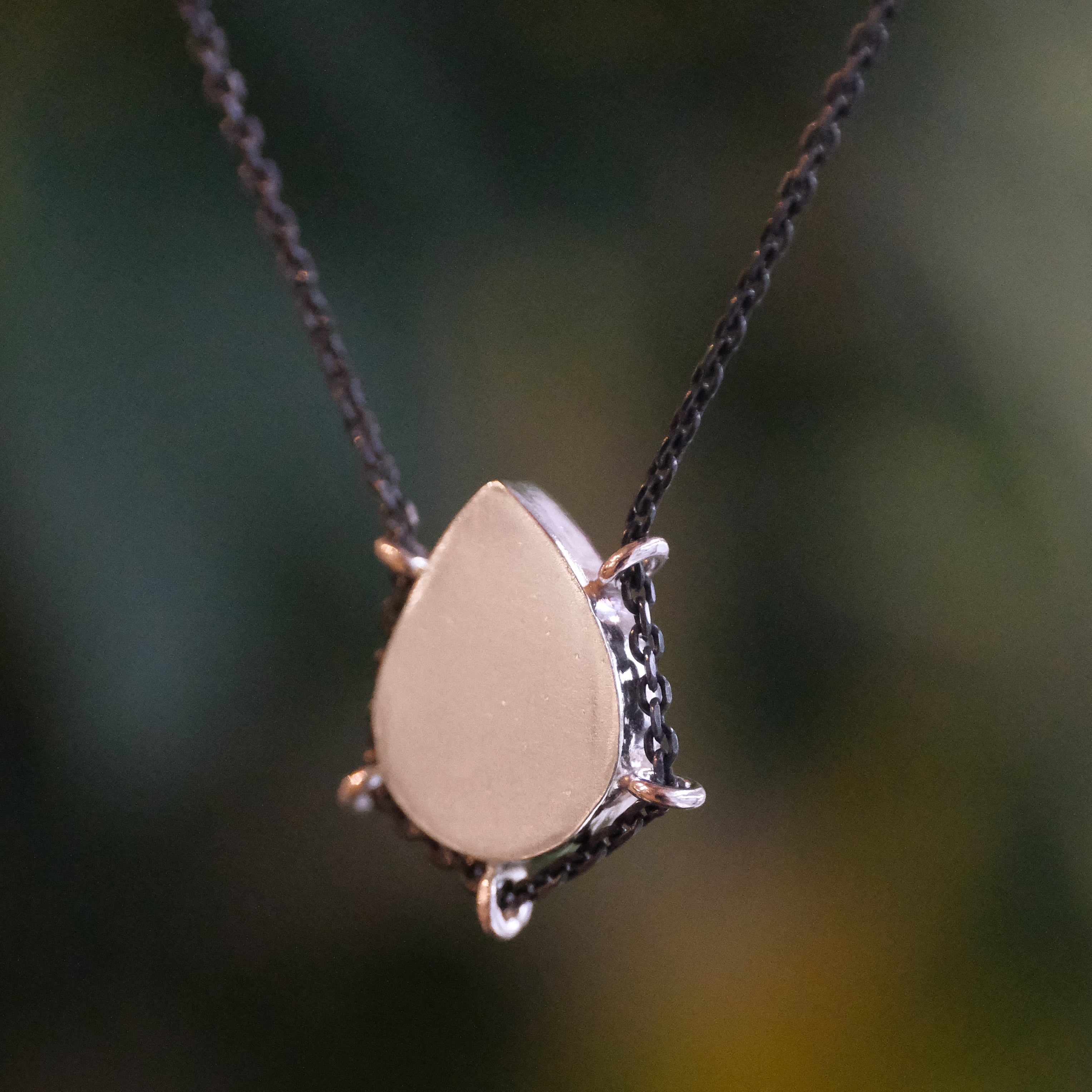 Rainbow Moonstone Path Necklace - One of a Kind