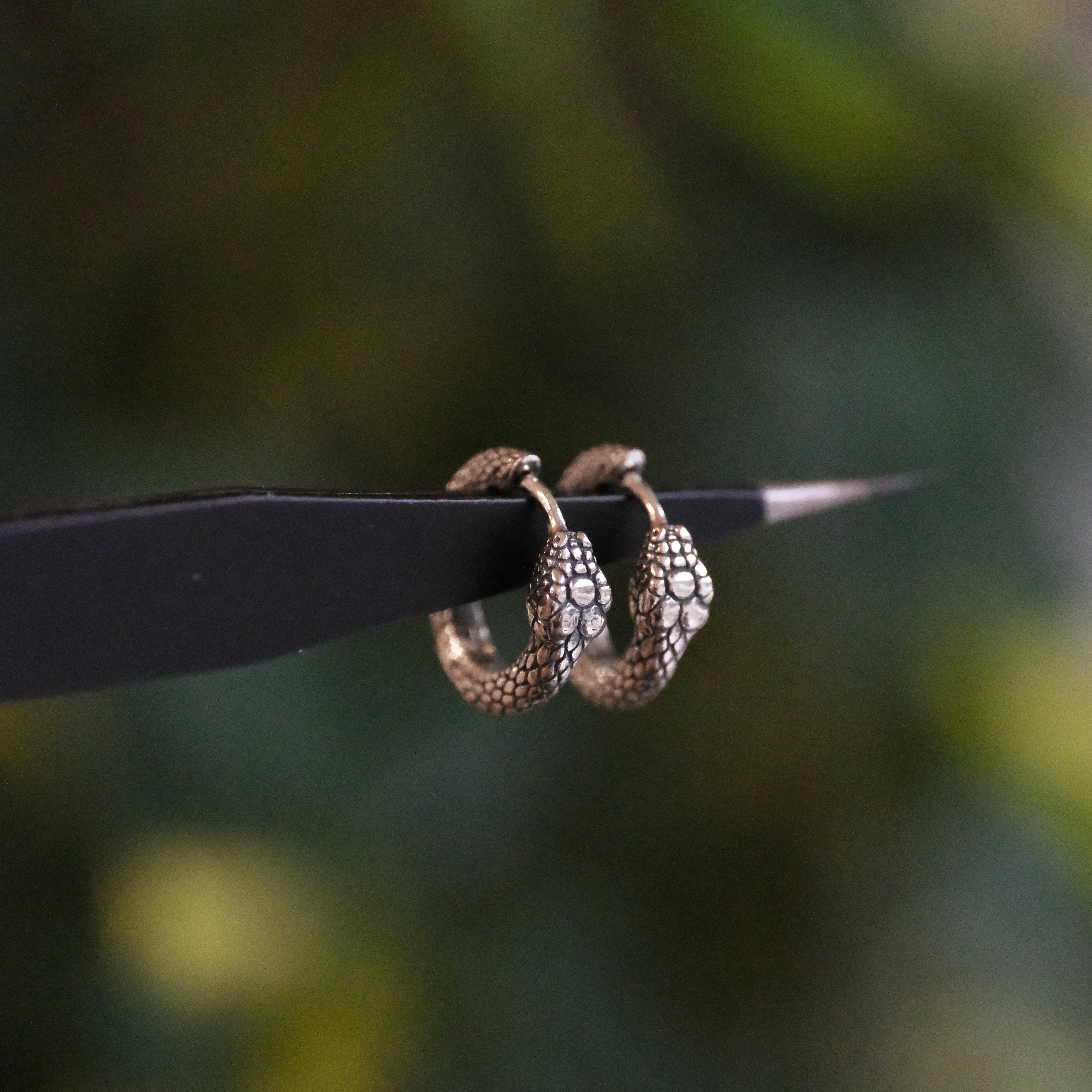 Sterling Ouroboros Hugger Earrings