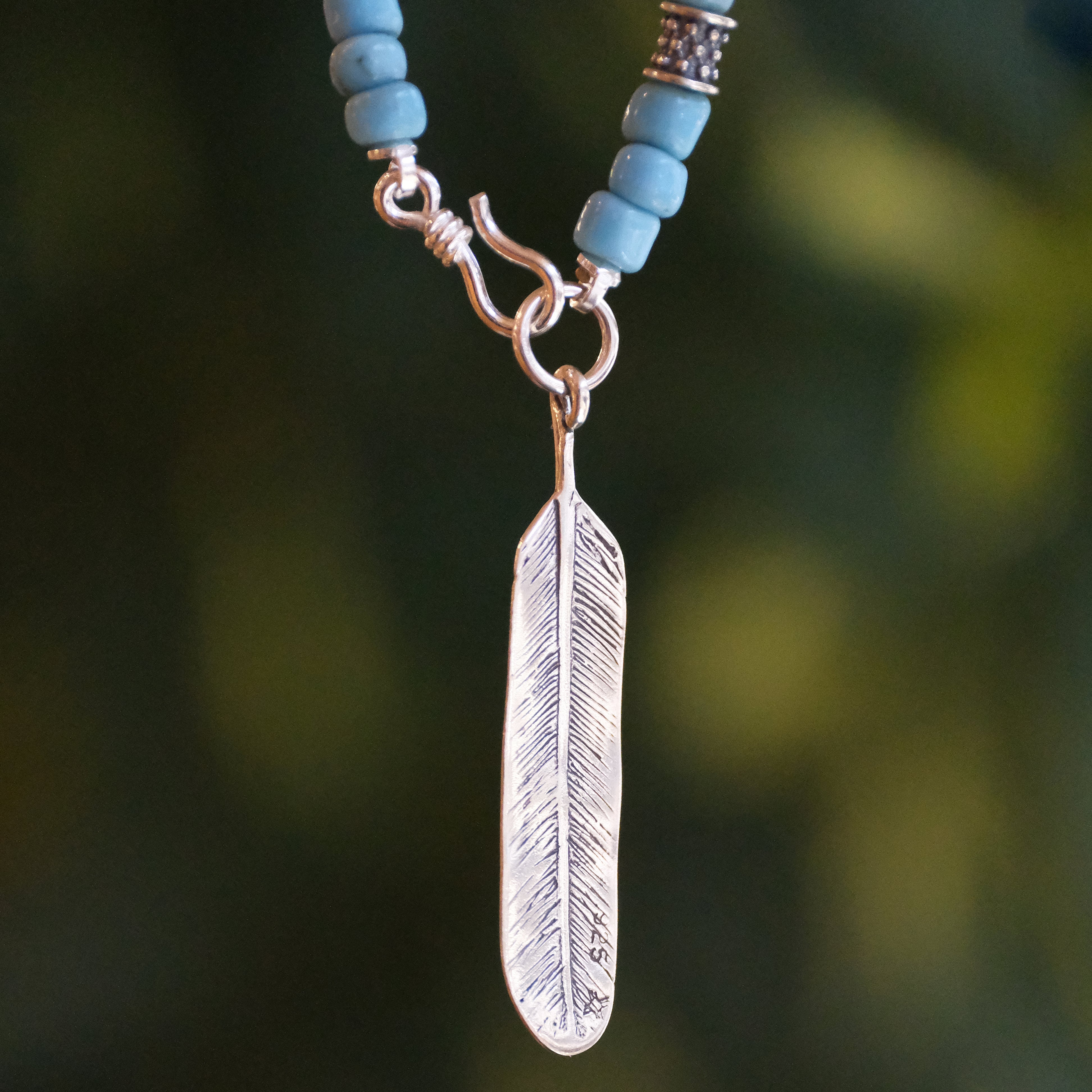 African Skies Sterling + Bead Necklace