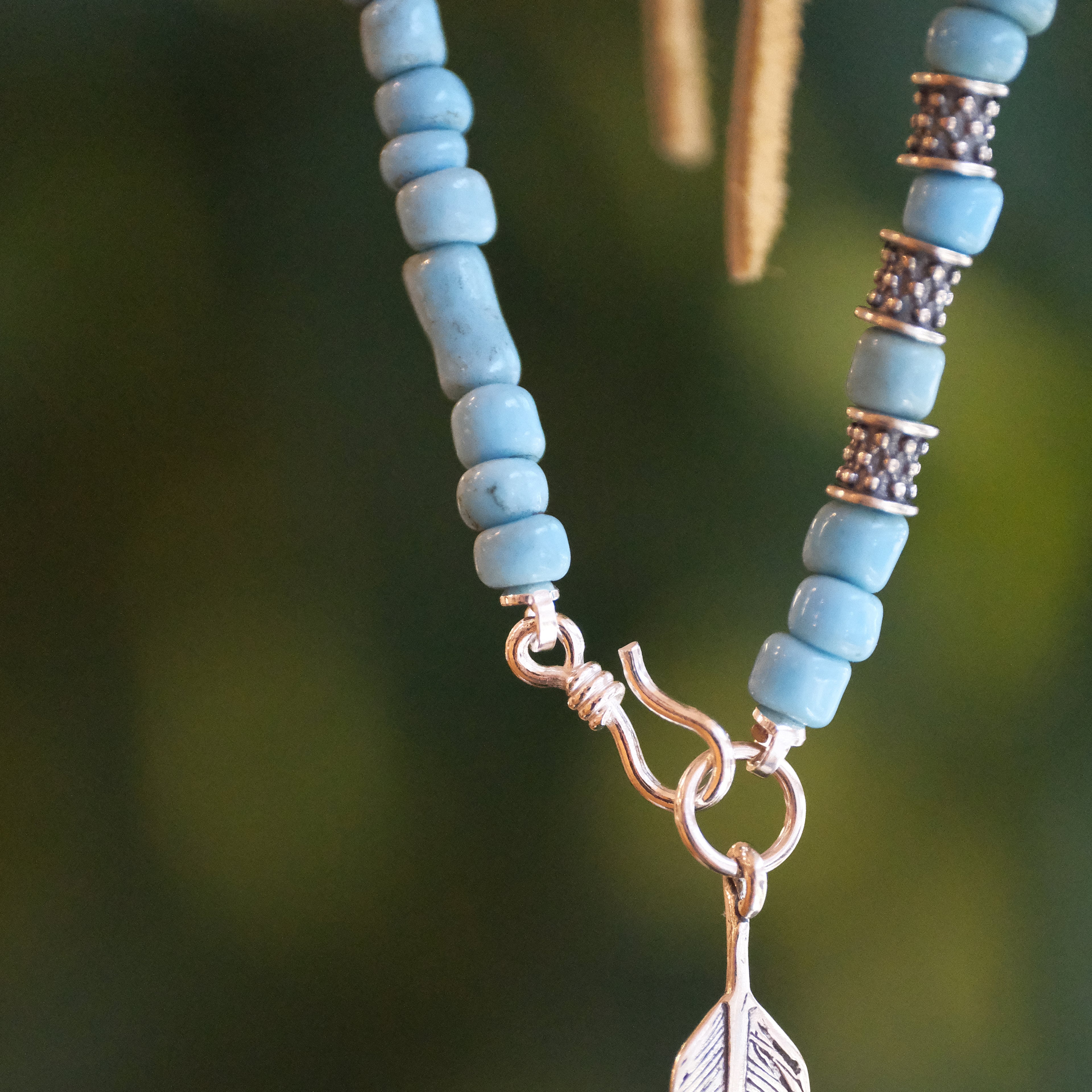 African Skies Sterling + Bead Necklace