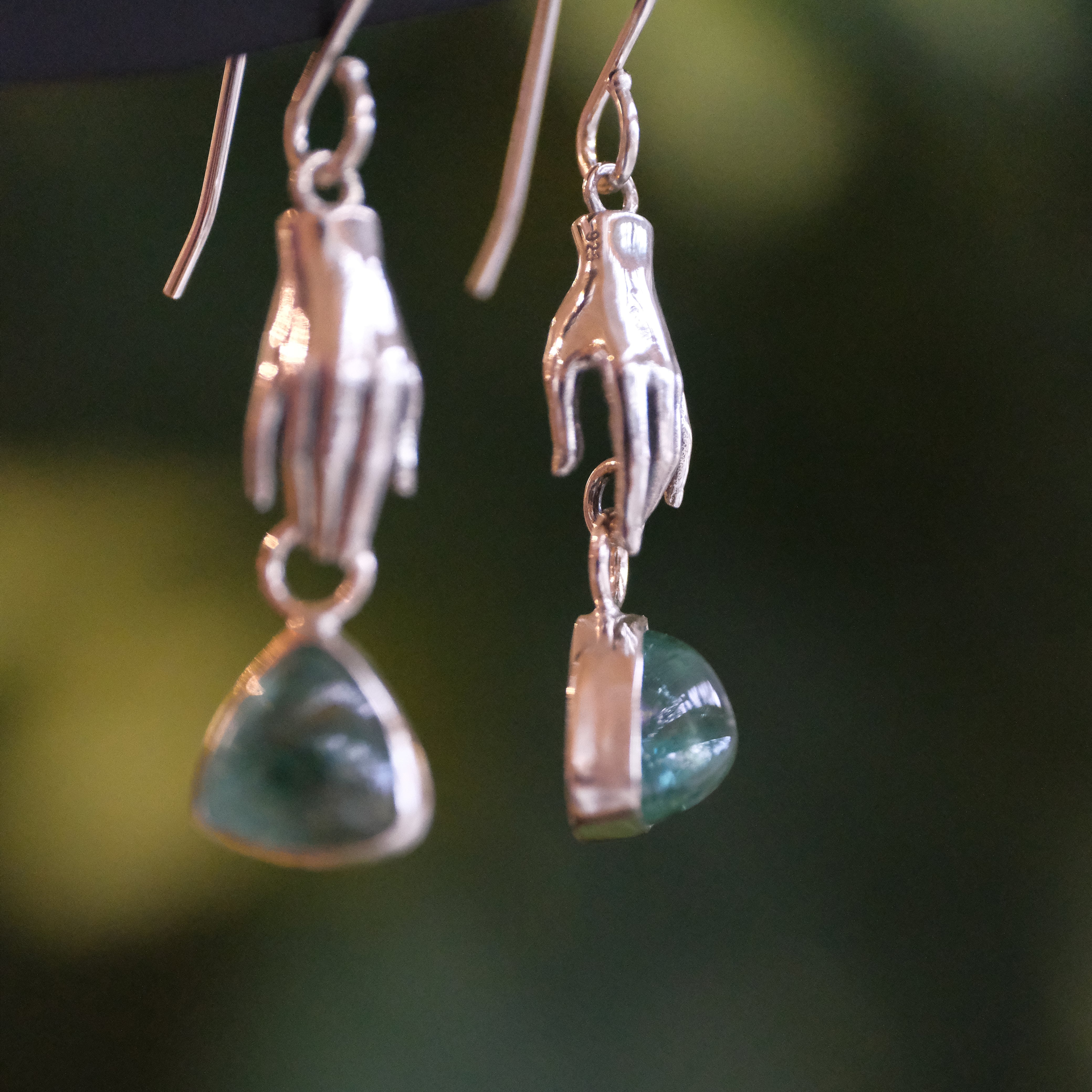 Sterling + Tourmaline Waterkeeper Earrings - One of a Kind