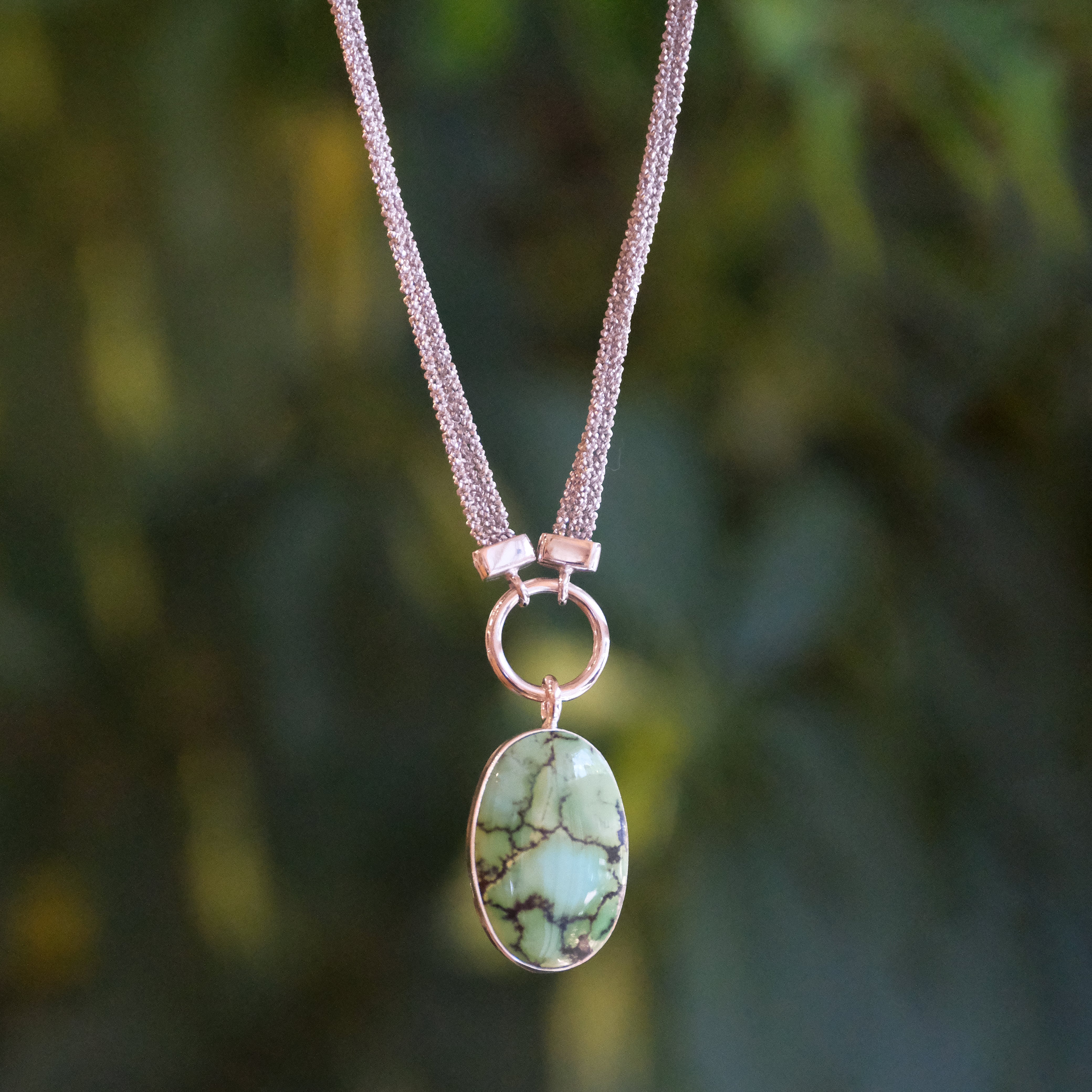 Turquoise + Sterling Malta Necklace - One of a Kind