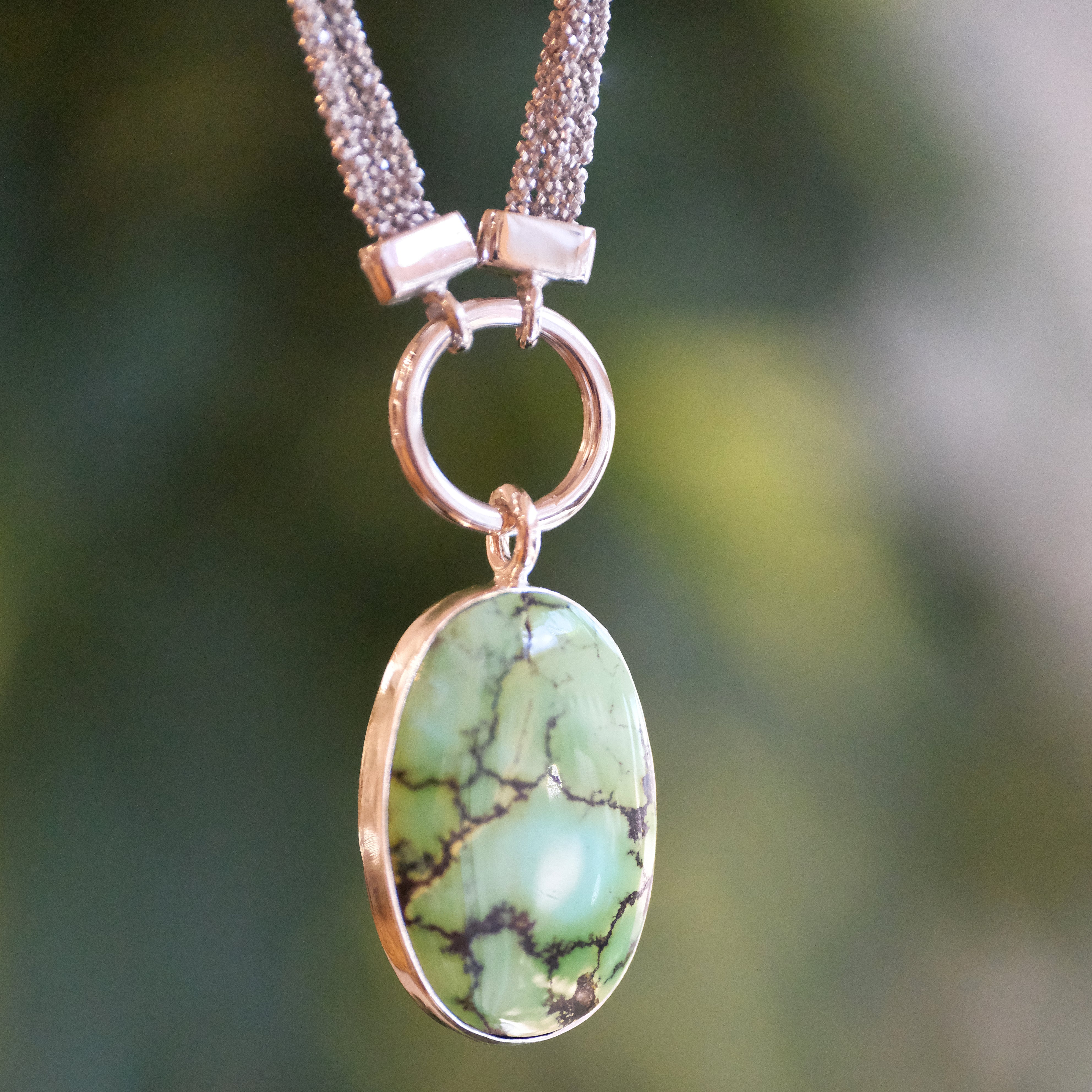 Turquoise + Sterling Malta Necklace - One of a Kind