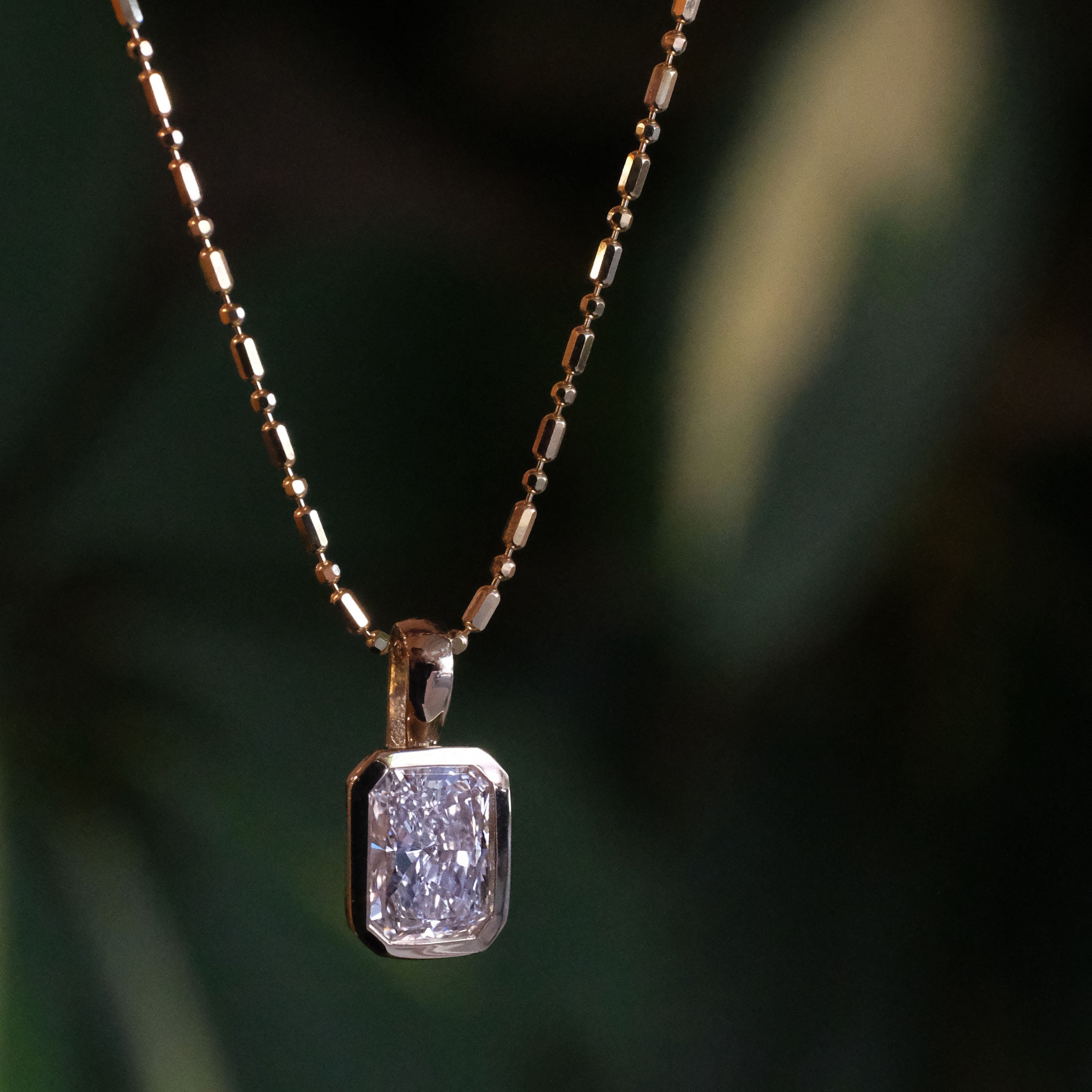 14k + Lab Diamond Lyon Necklace