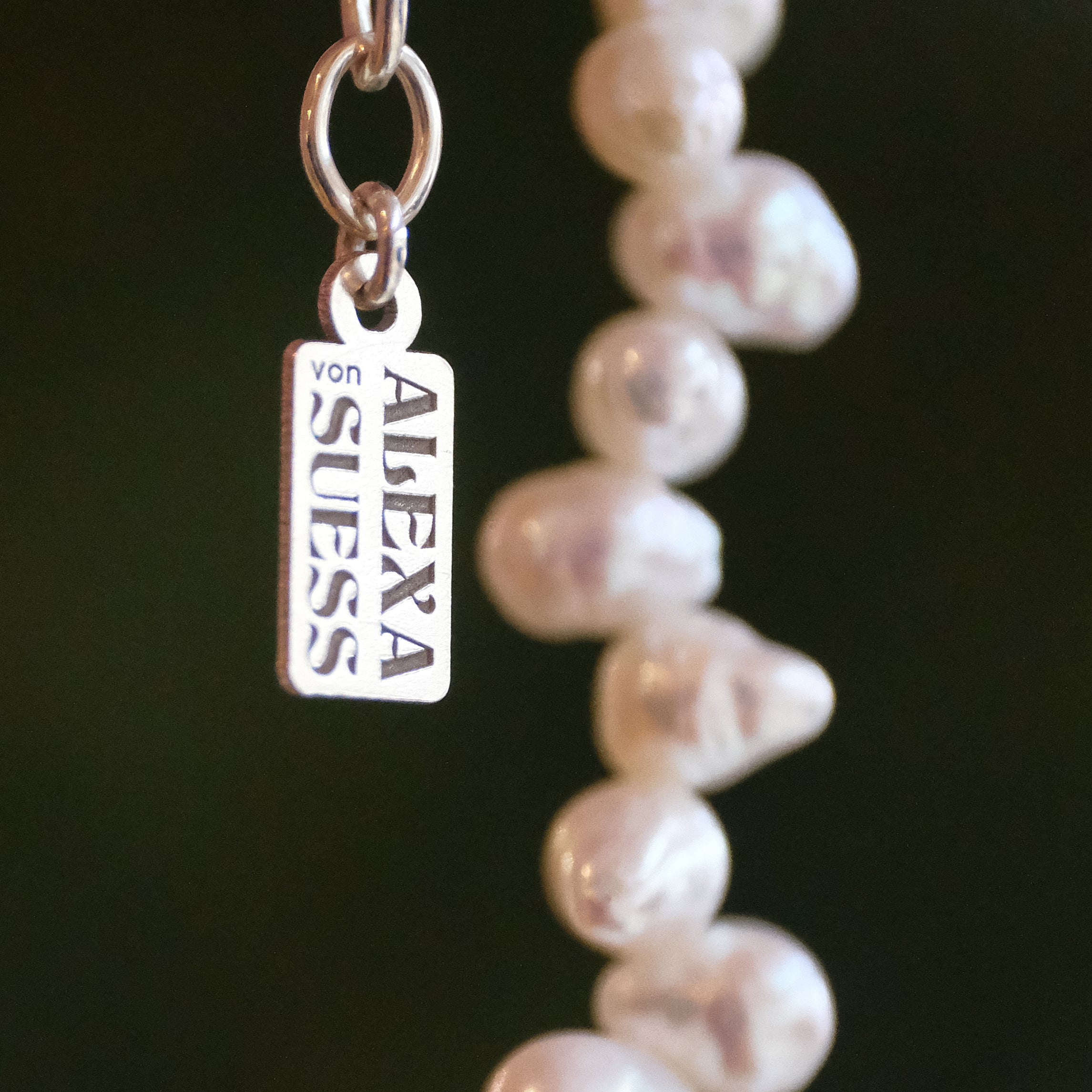 Freshwater Pearl + Sterling Caviar Necklace
