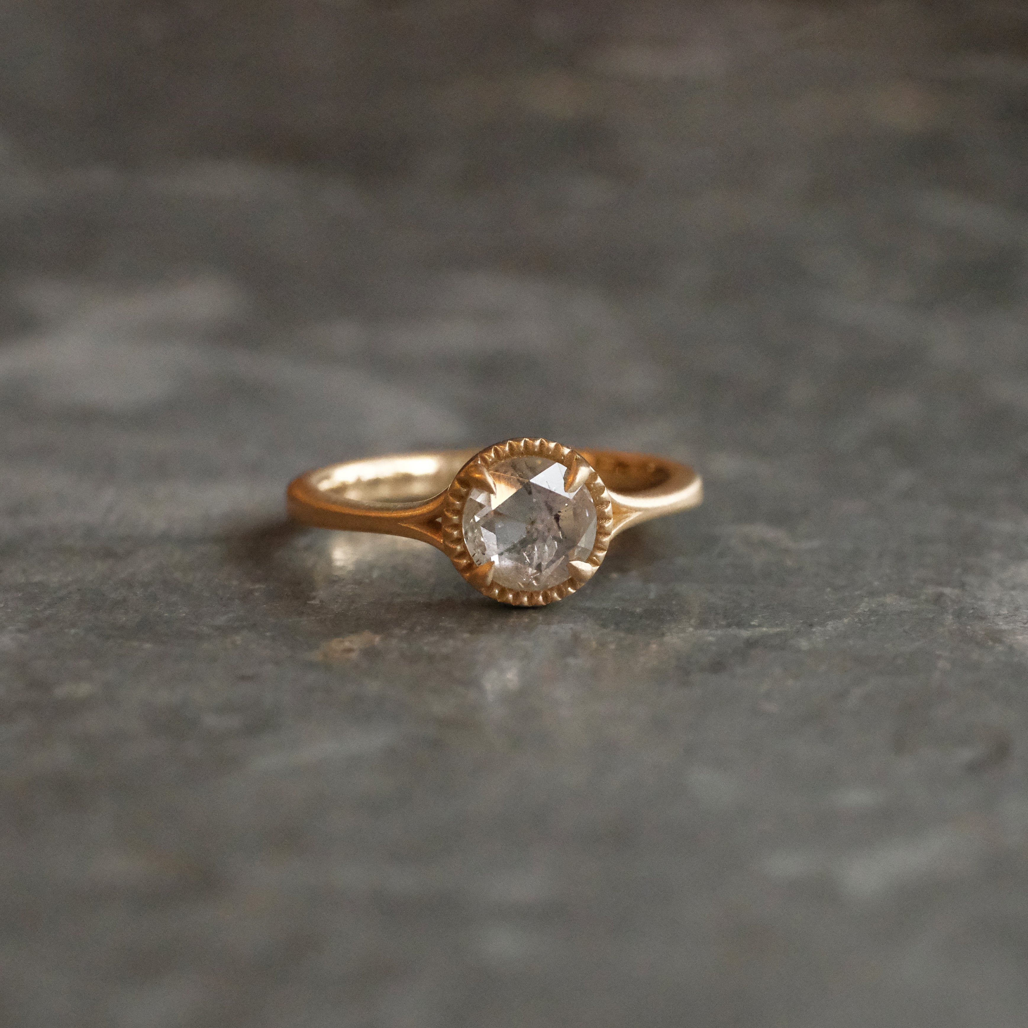 14k + Natural Diamond Olivieri Ring - One of a Kind