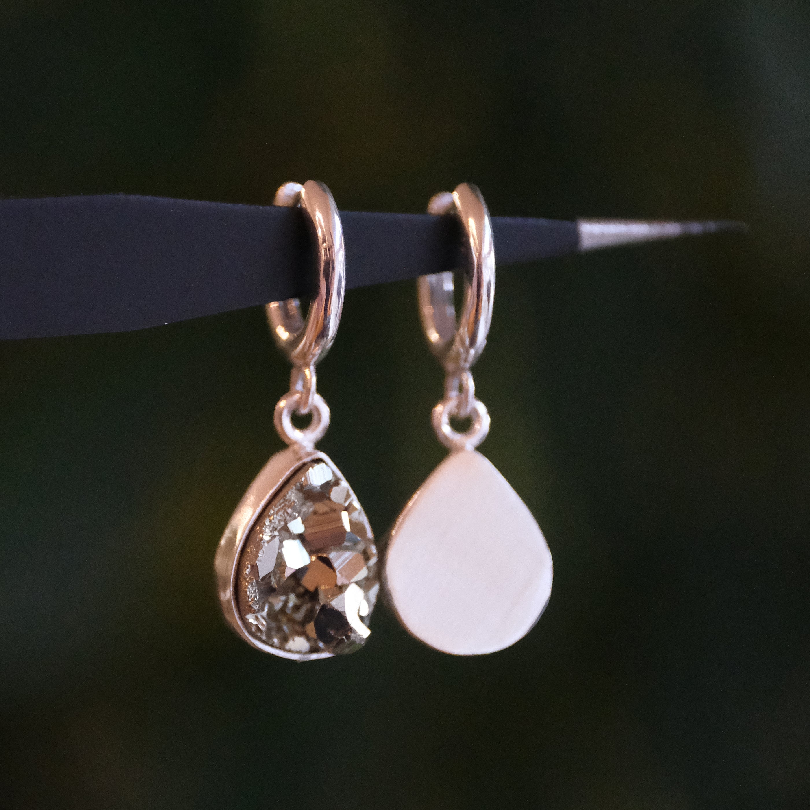 Pyrite + Sterling Gold Rush Earrings - One of a Kind