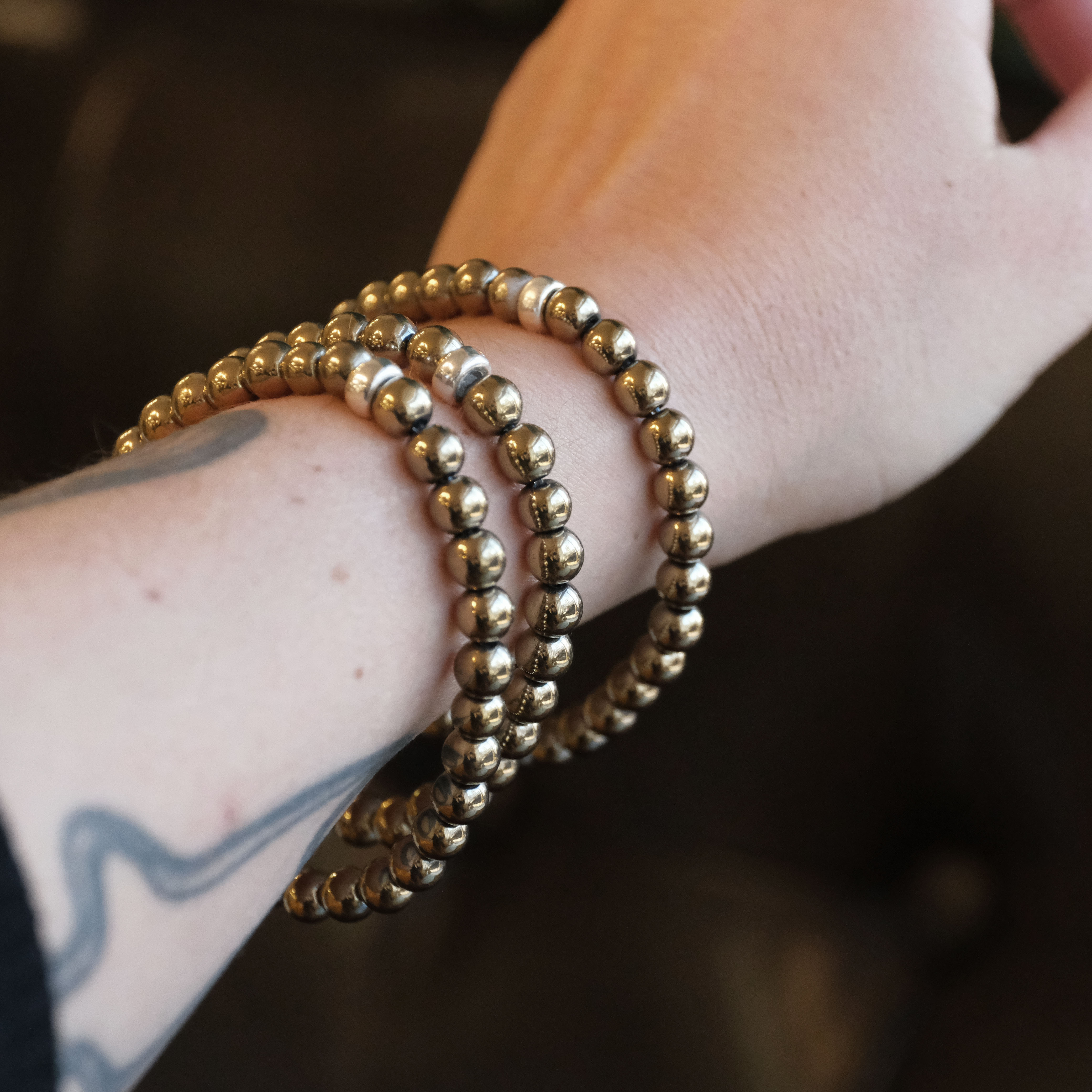 Pyrite Gemstone Bracelet