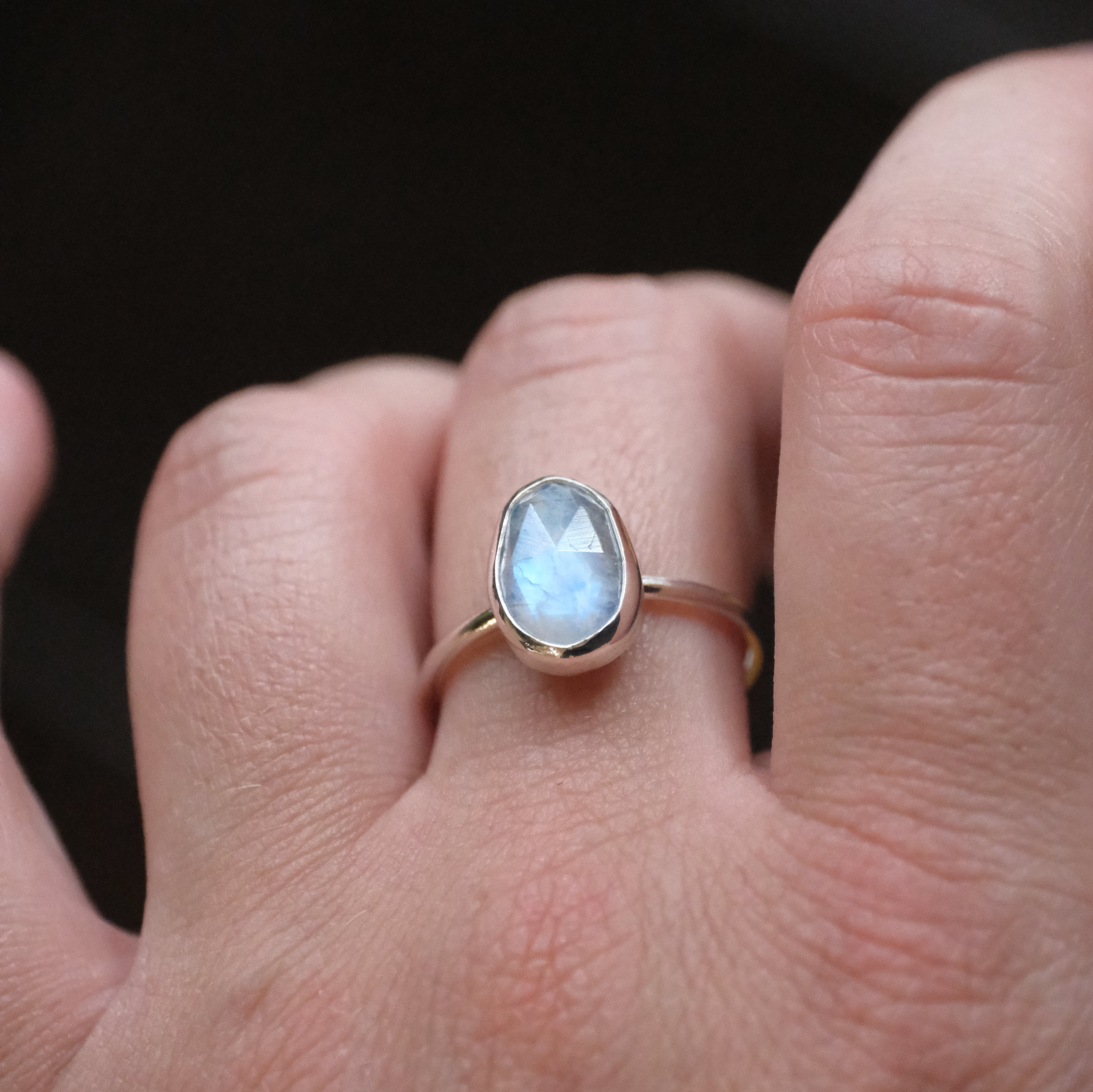 Moonstone Chiquito Ring (Size 8) - One of a Kind