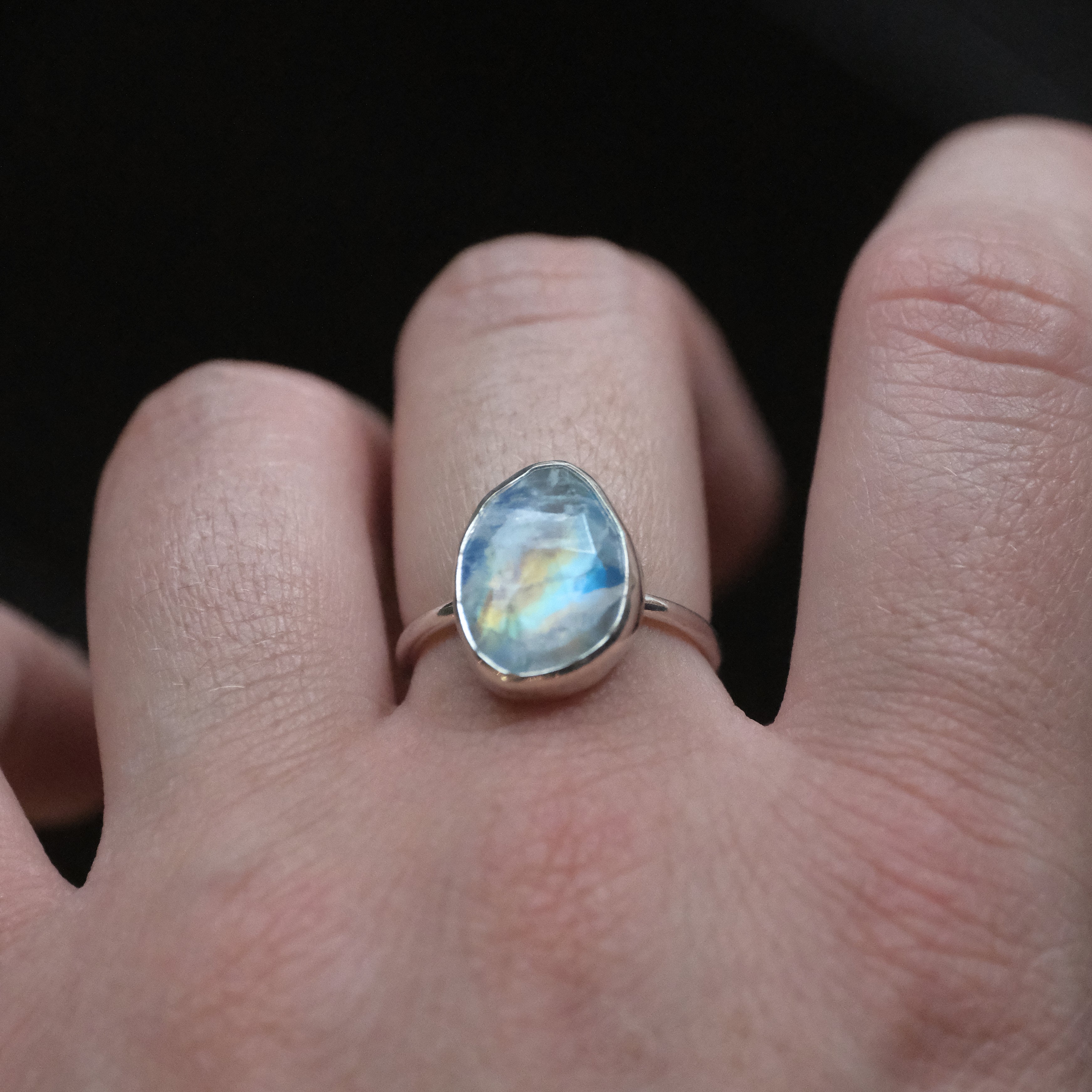 Moonstone Chiquito Ring (Size 6) - One of a Kind