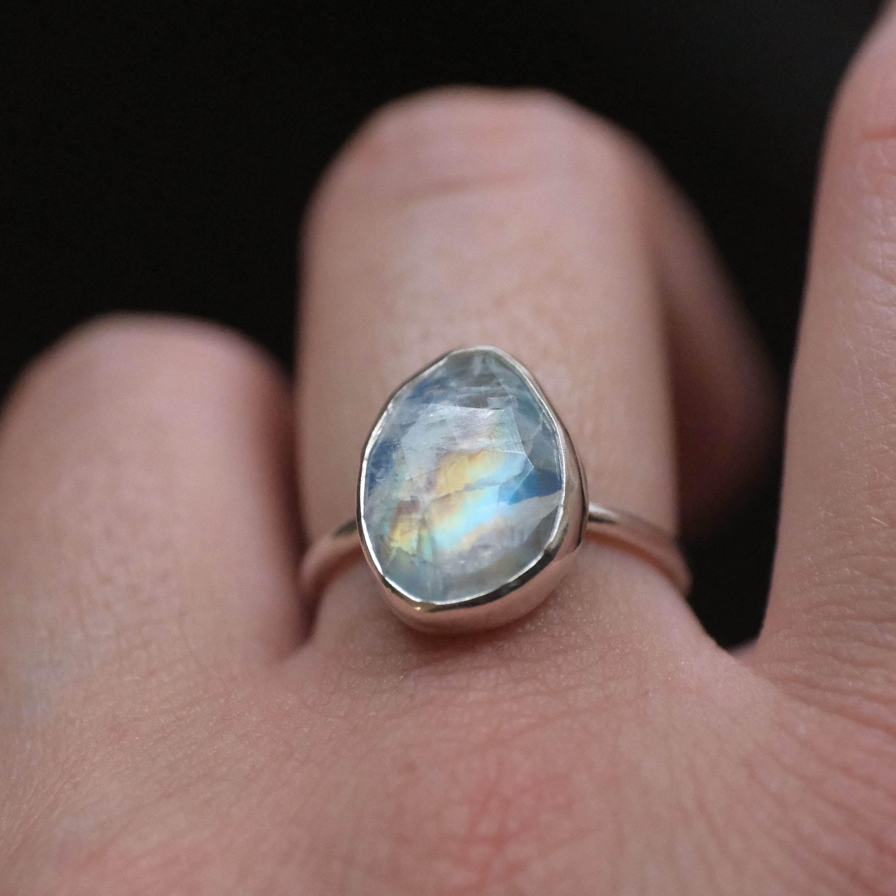 Moonstone Chiquito Ring (Size 6) - One of a Kind